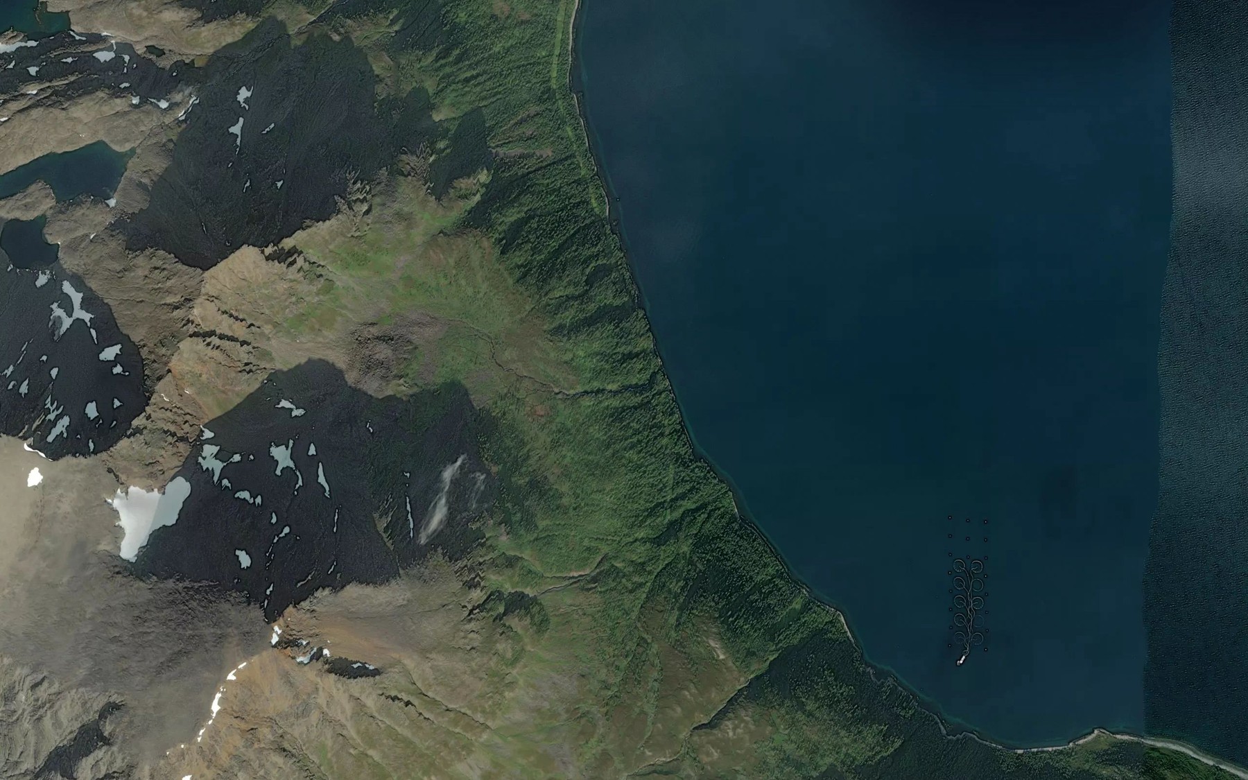 Satellite map of the Vaddaselva