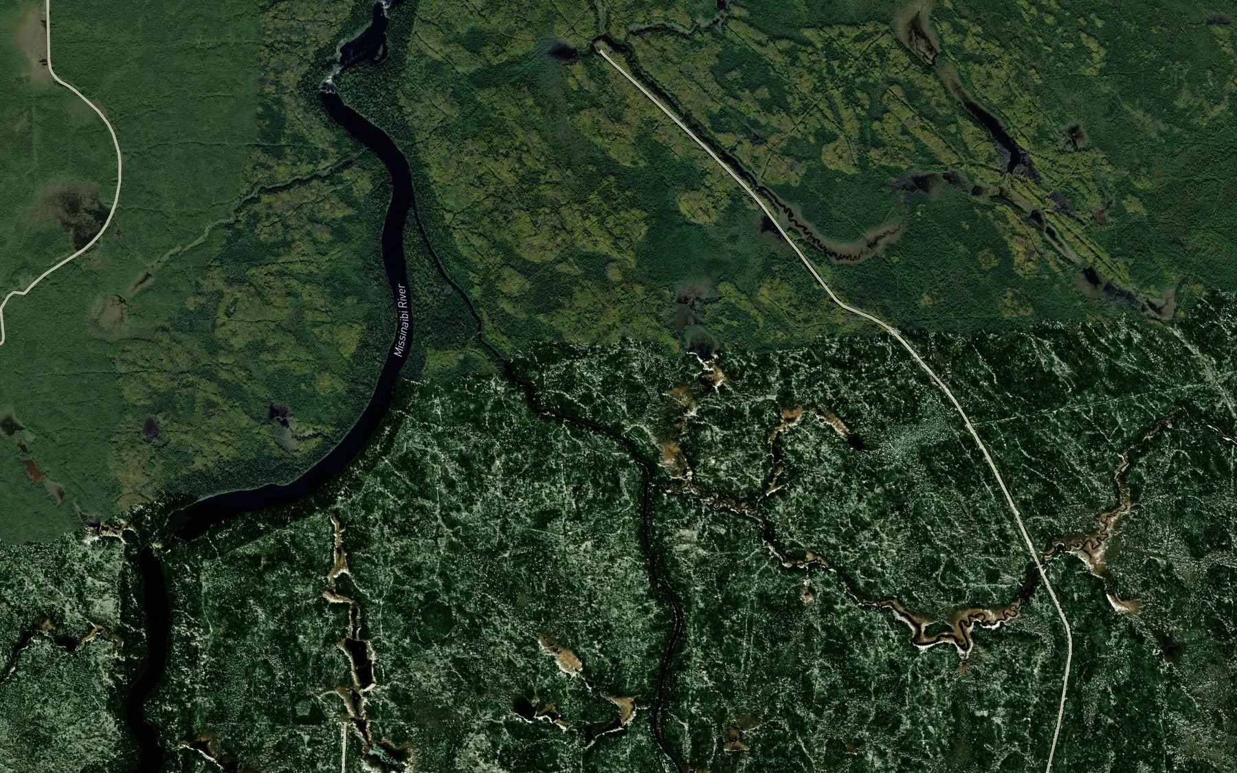 Satellite map of the Bailey Creek