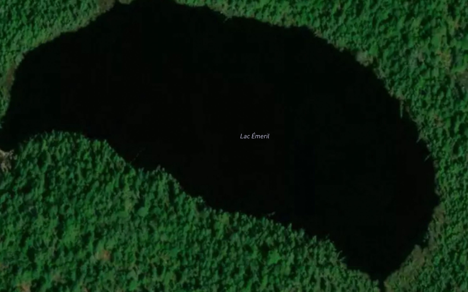 Satellite map of the Lac Emeril