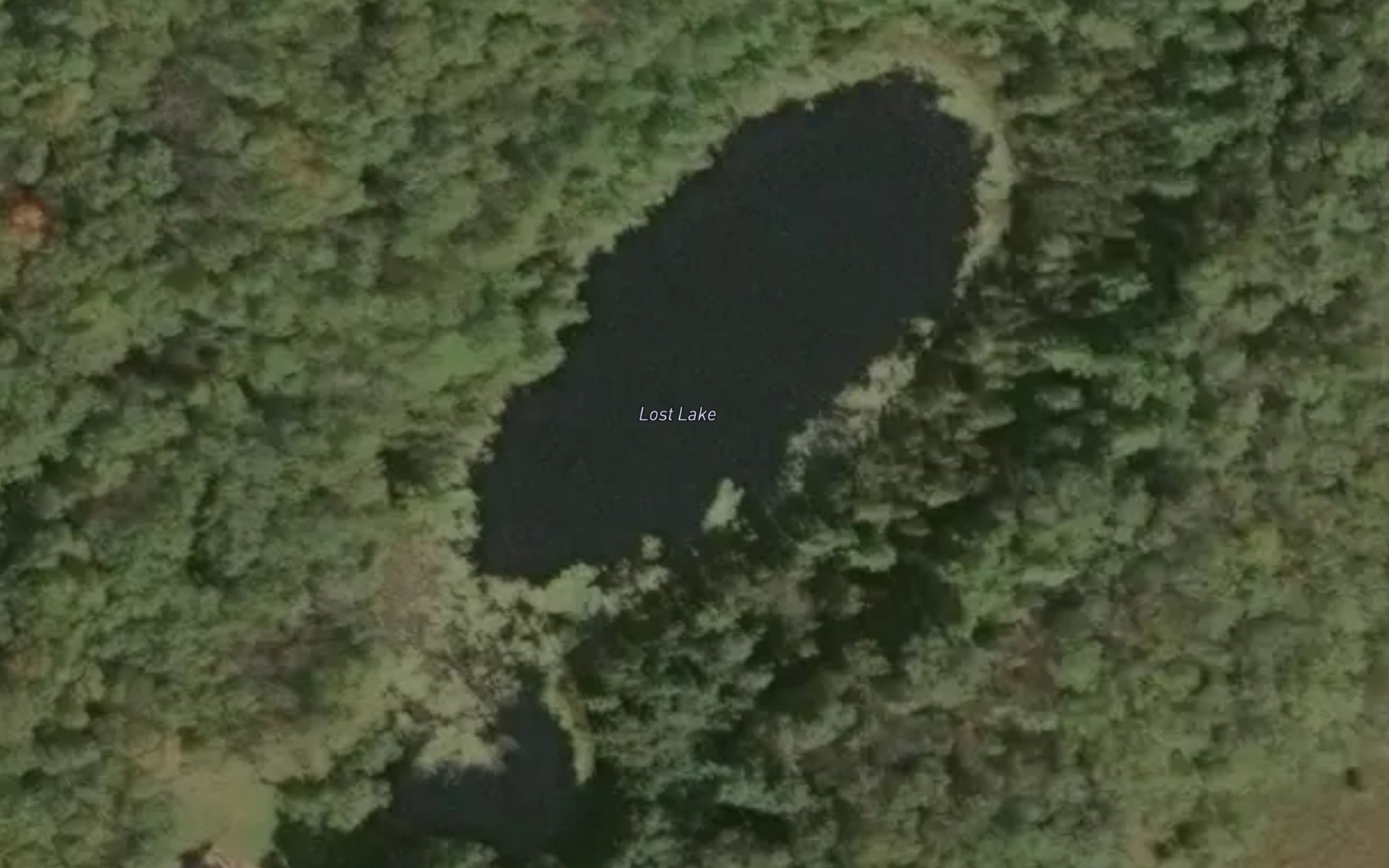 Satellite map of the Lost Lake