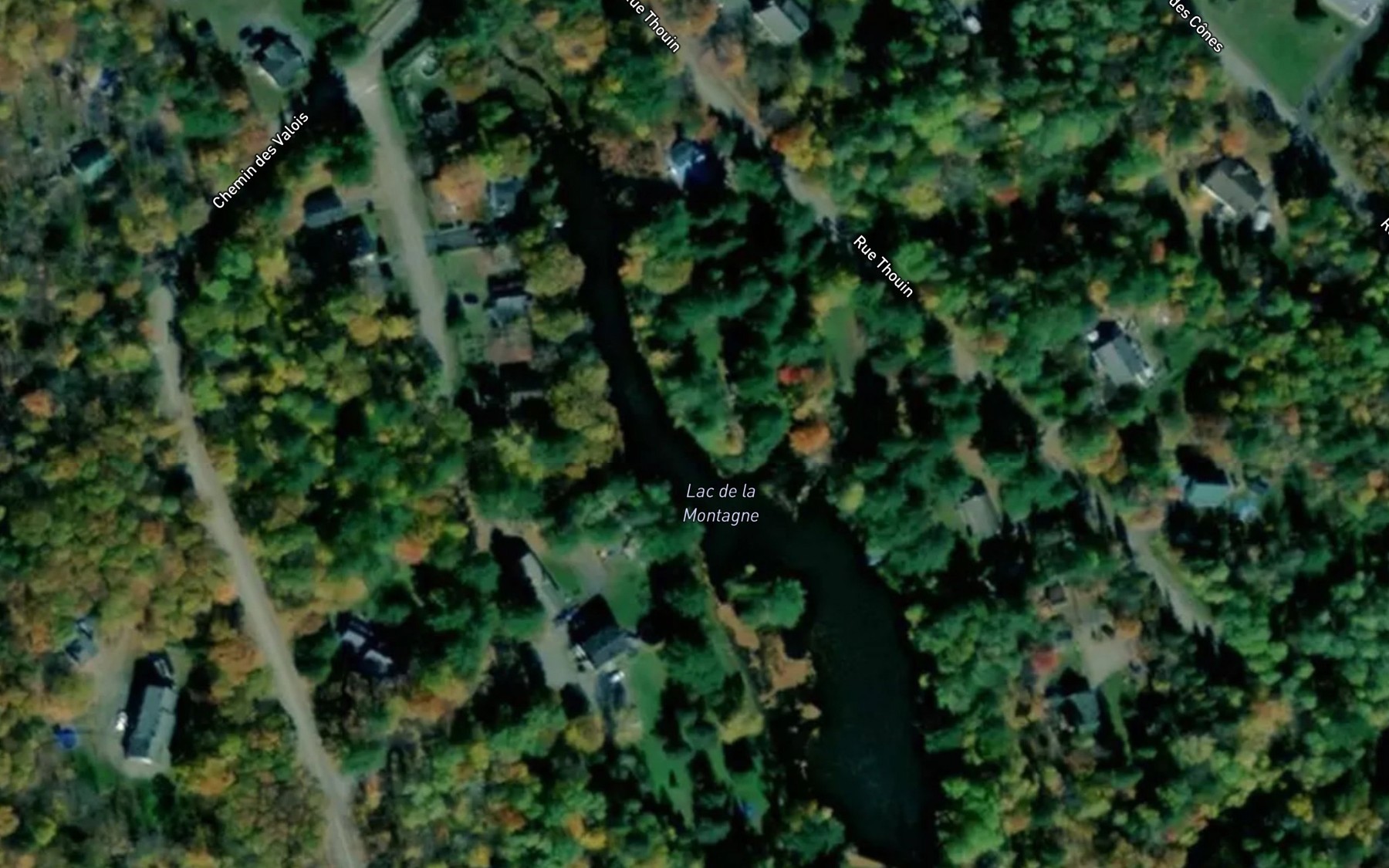 Satellite map of the Lac de la Montagne