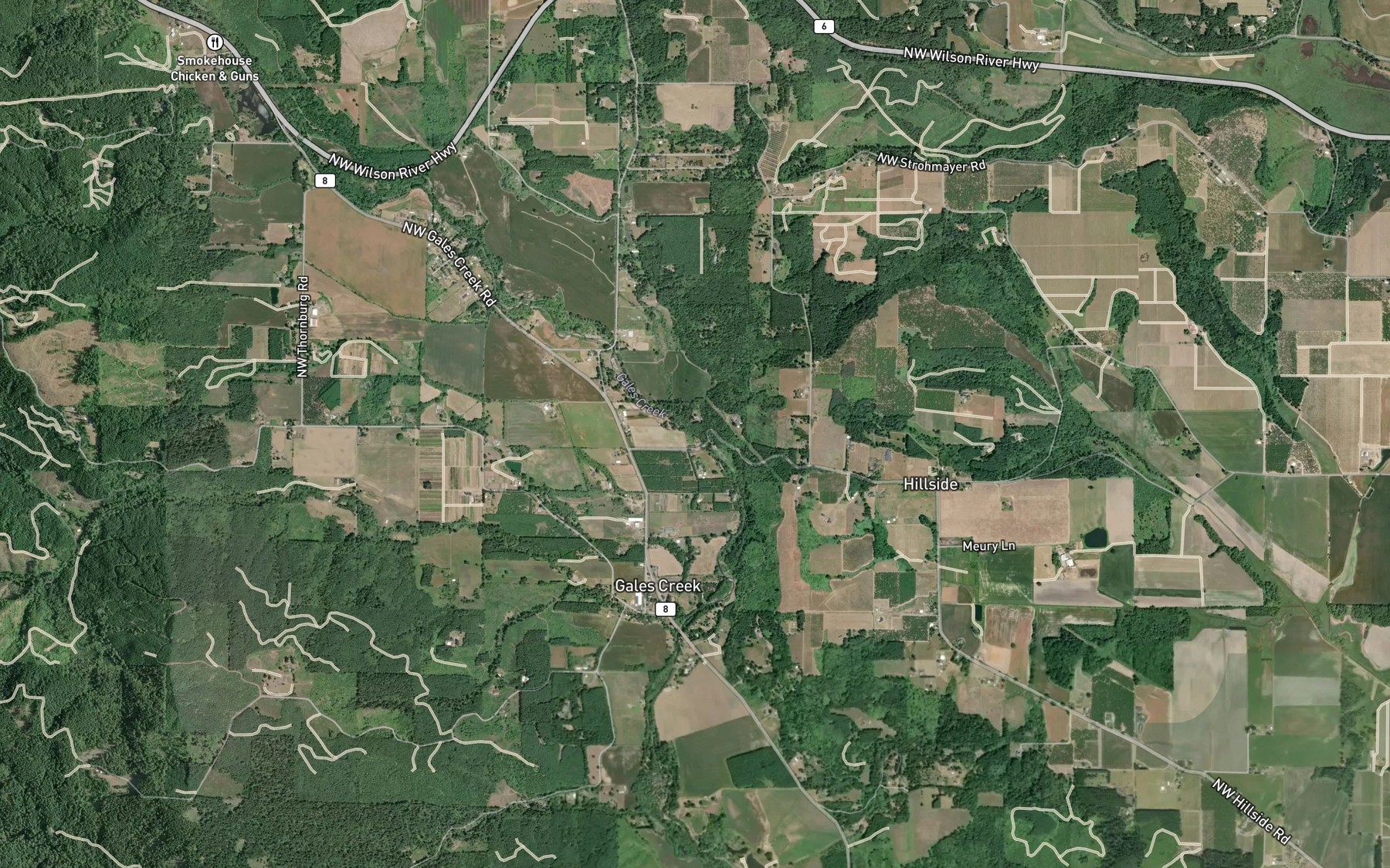 Satellite map of the Little Beaver Creek