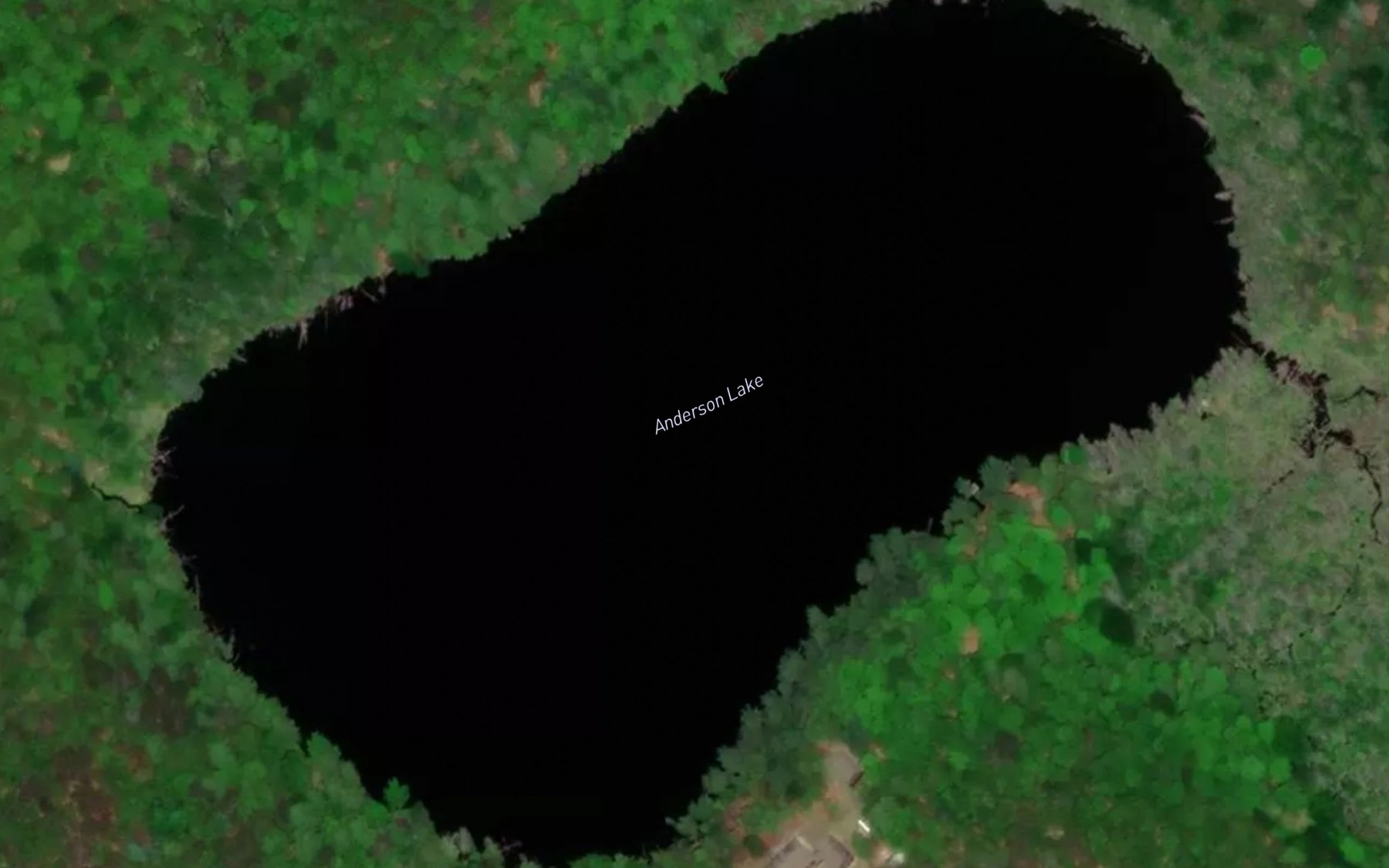 Satellite map of the Anderson Lake