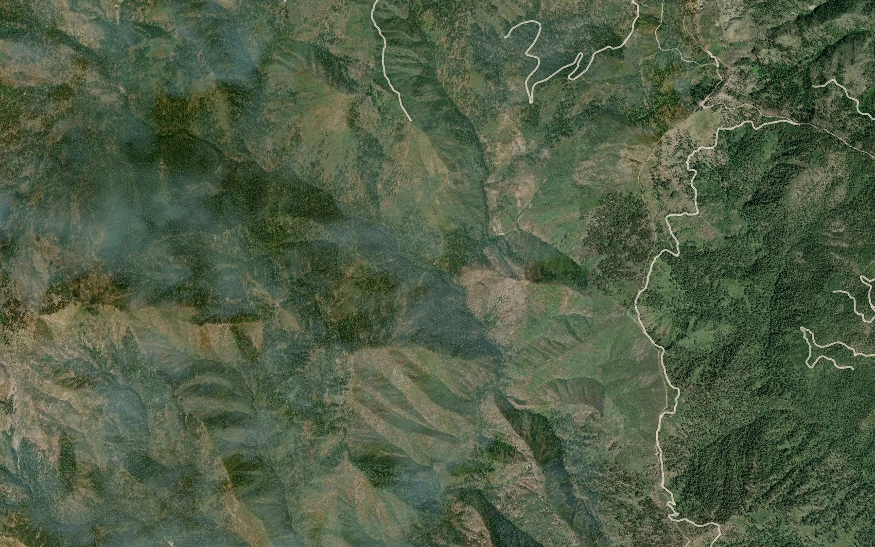 Satellite map of the Vann Creek