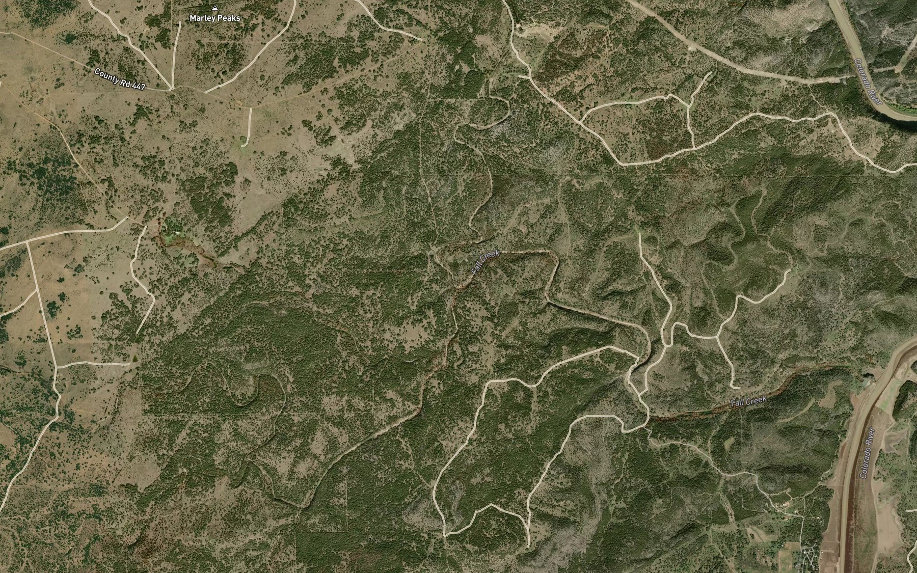 Satellite map of the Marley Creek