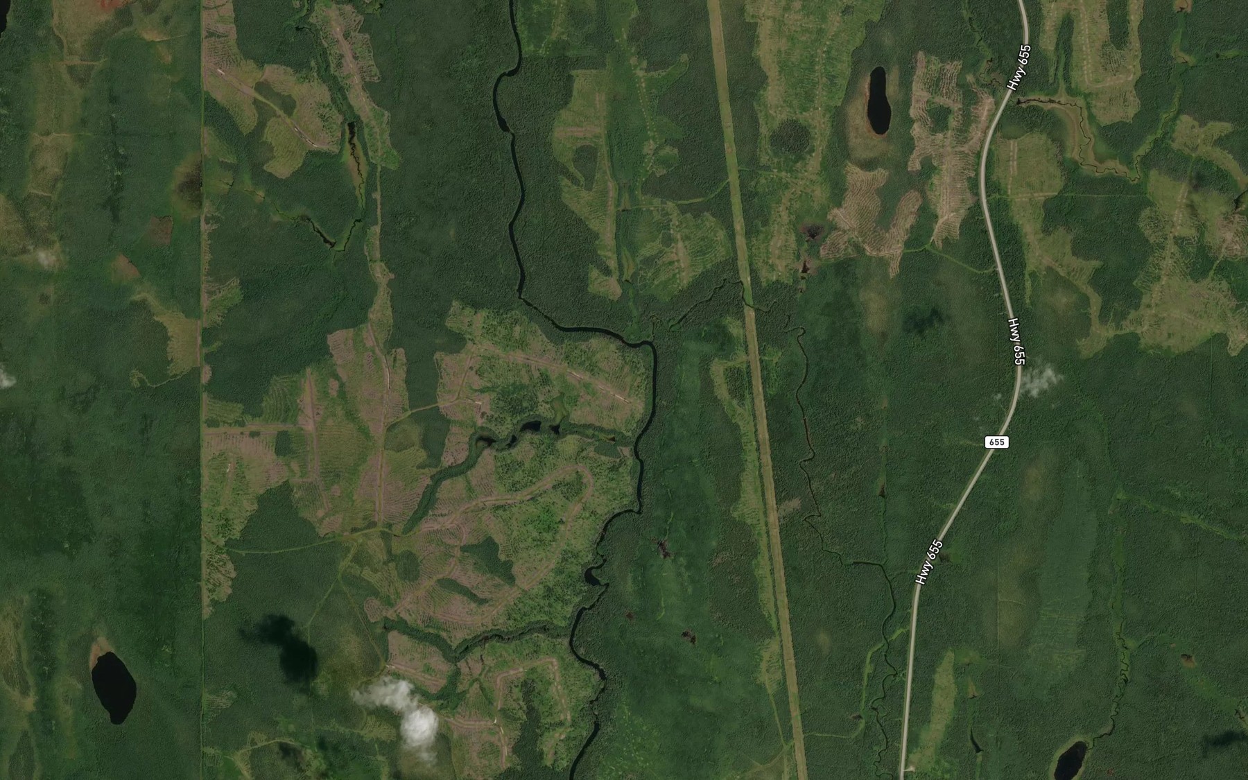 Satellite map of the Lennox Creek