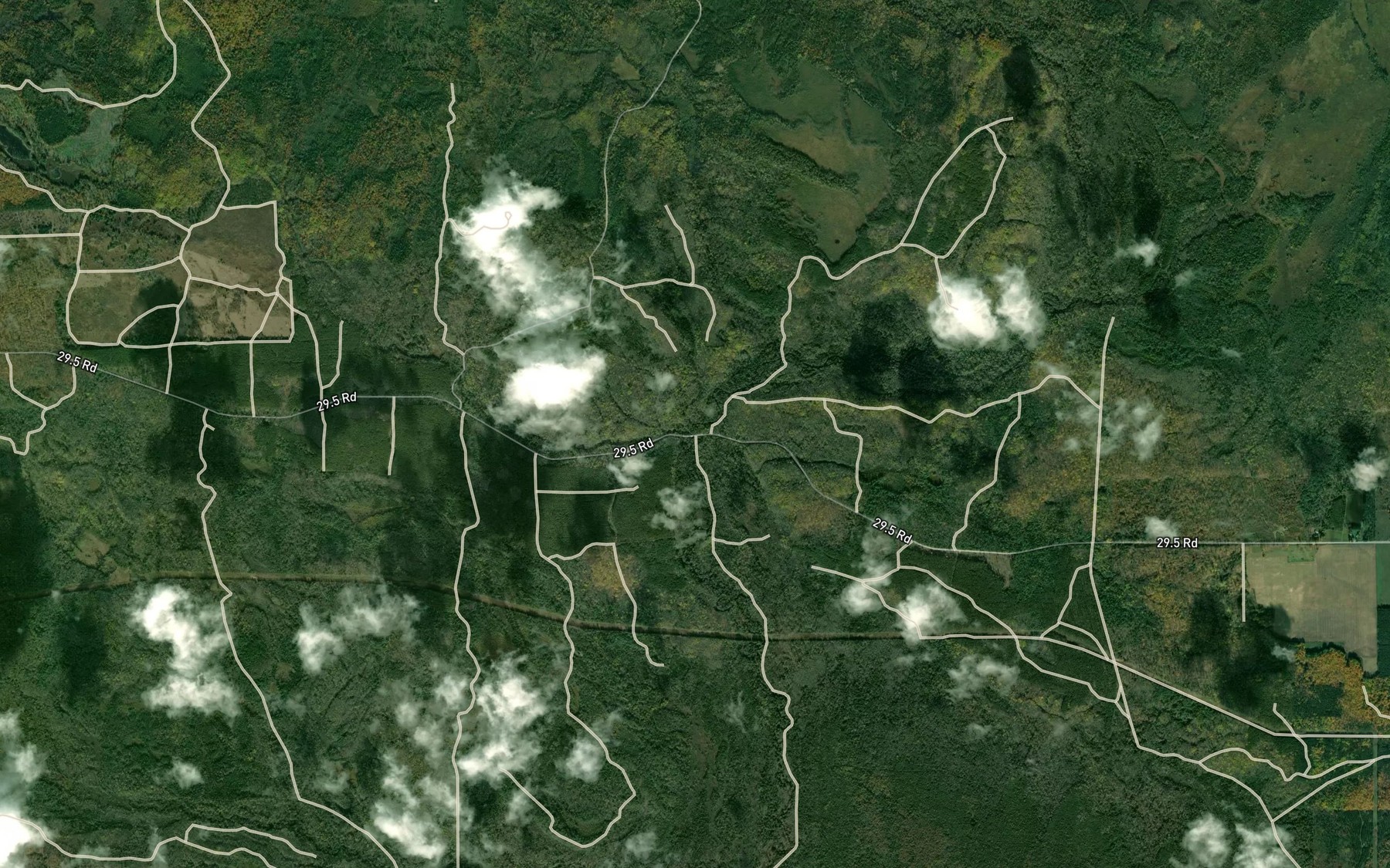 Satellite map of the Camp Twelve Creek