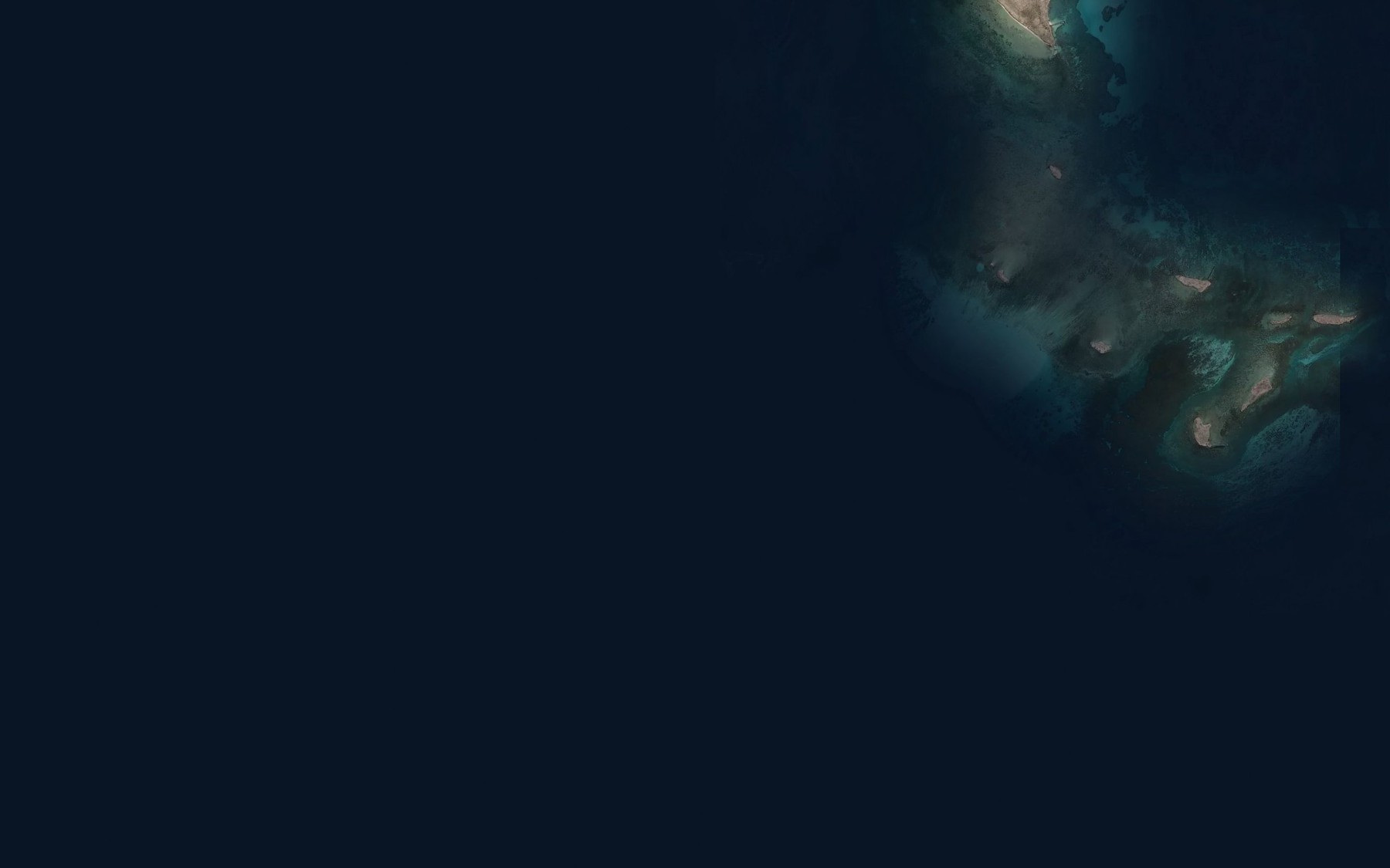 Satellite map of the Half Moon Reef