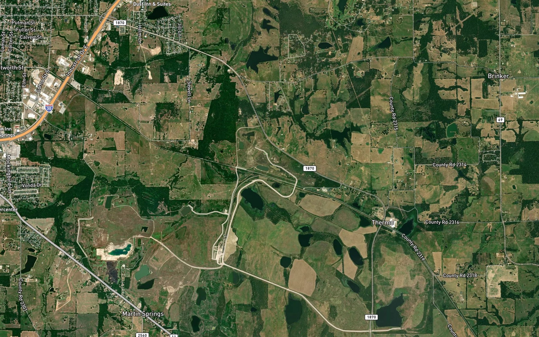 Satellite map of the Stewart Lake