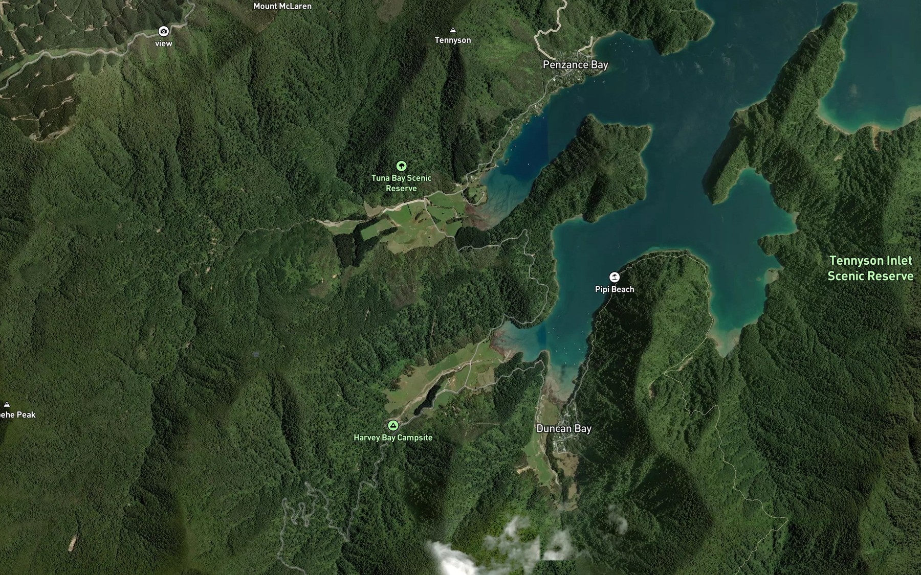 Satellite map of the Harvey Bay