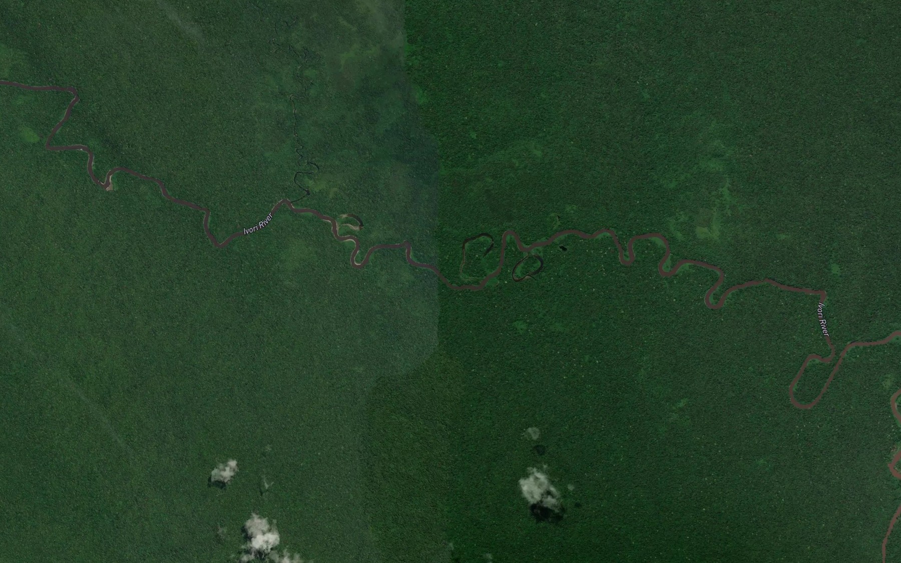 Satellite map of the Iora Creek