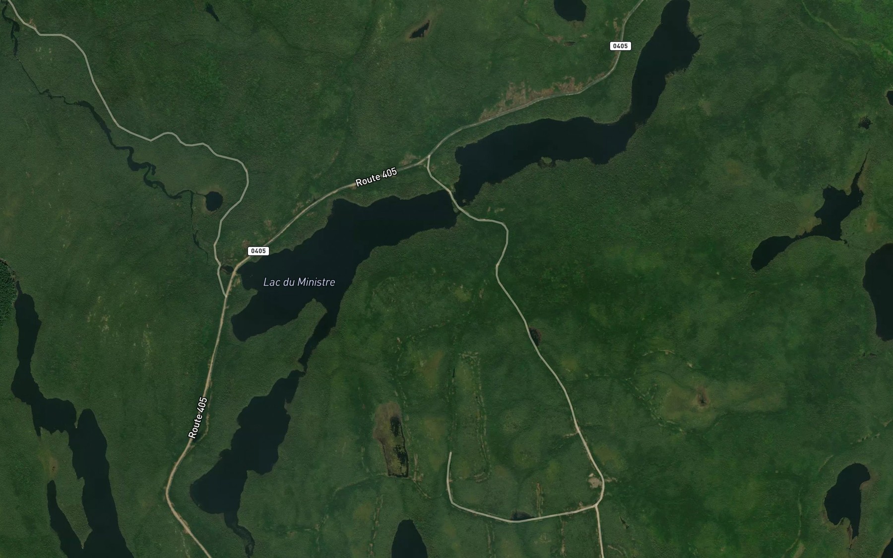 Satellite map of the Lac du Ministre