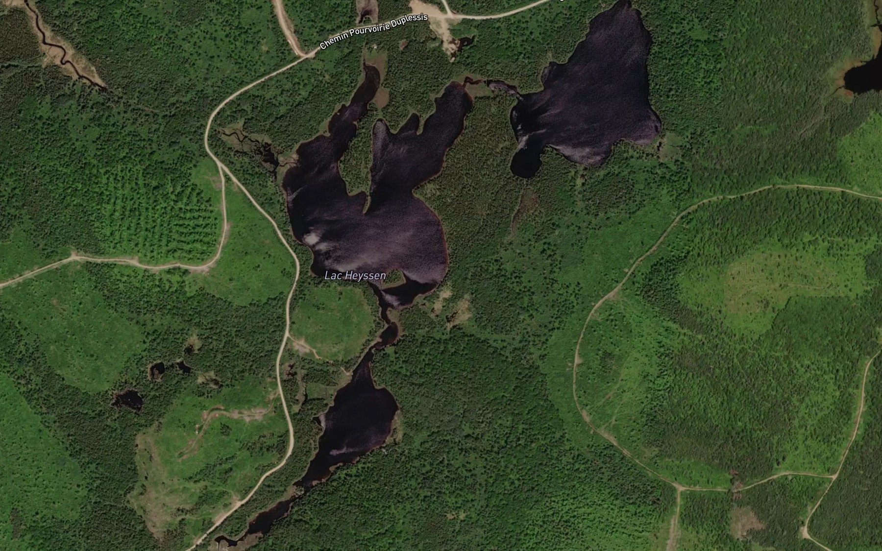 Satellite map of the Lac Heyssen