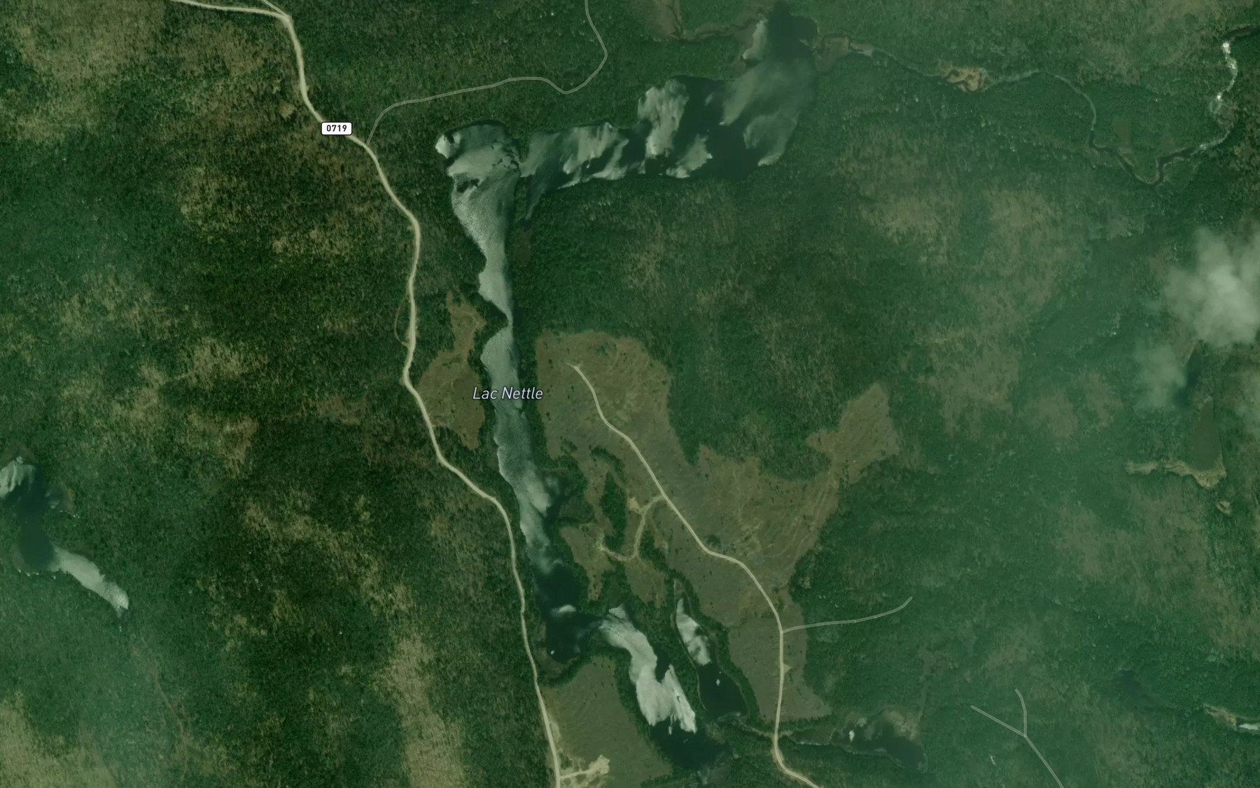 Satellite map of the Lac Nettle