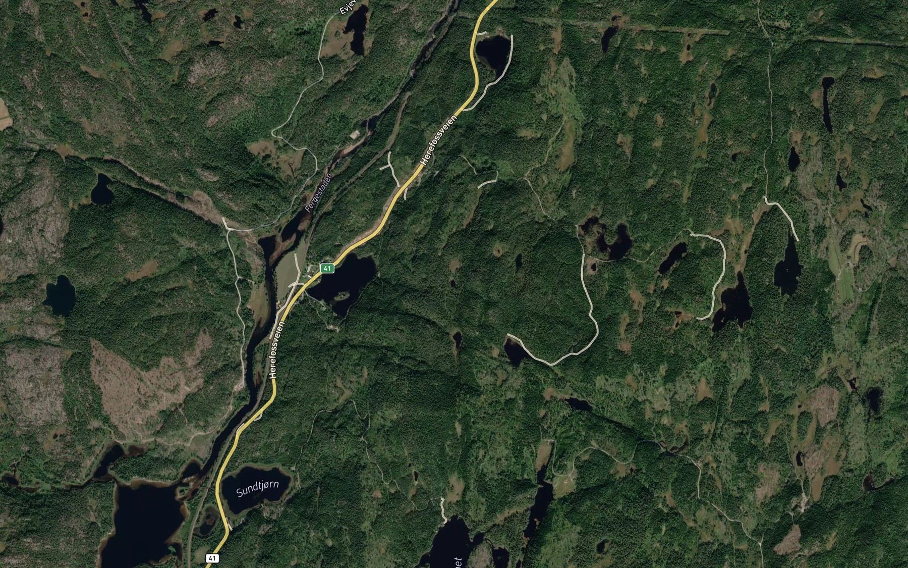 Satellite map of the Ovre Kjellingtjenn