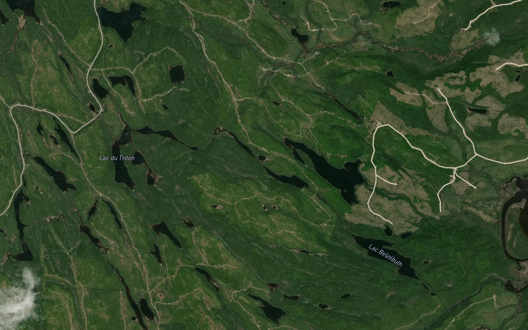 Satellite map of the Lac du Nectar