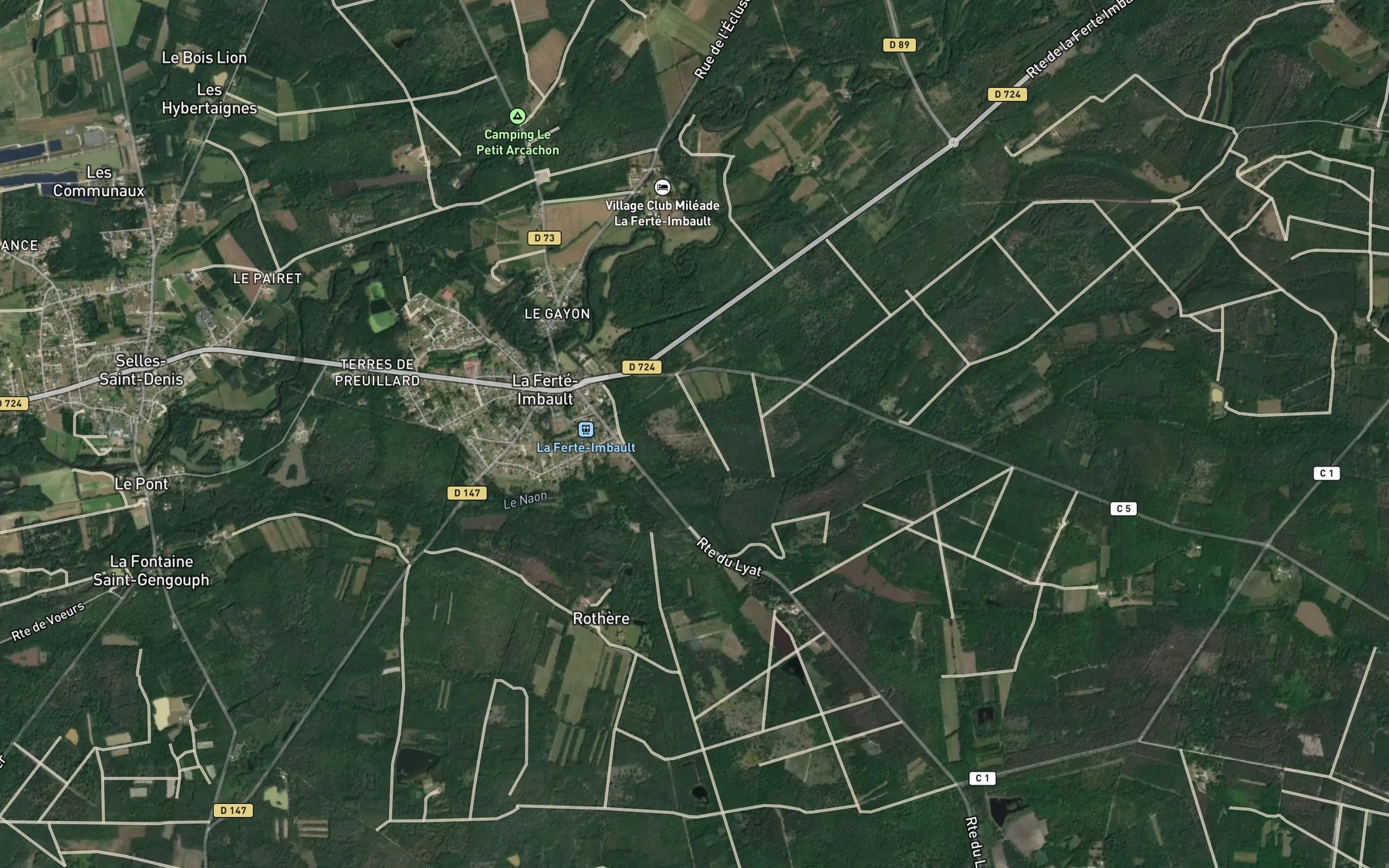 Satellite map of the Ruisseau des Joins