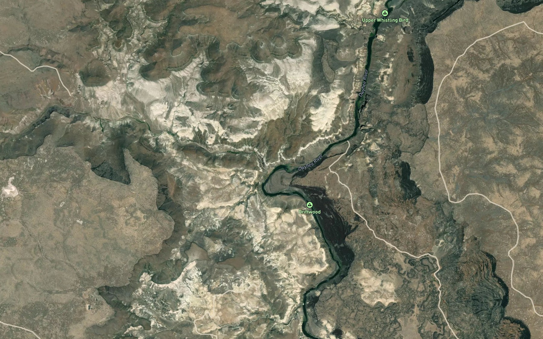 Satellite map of the Bull Creek