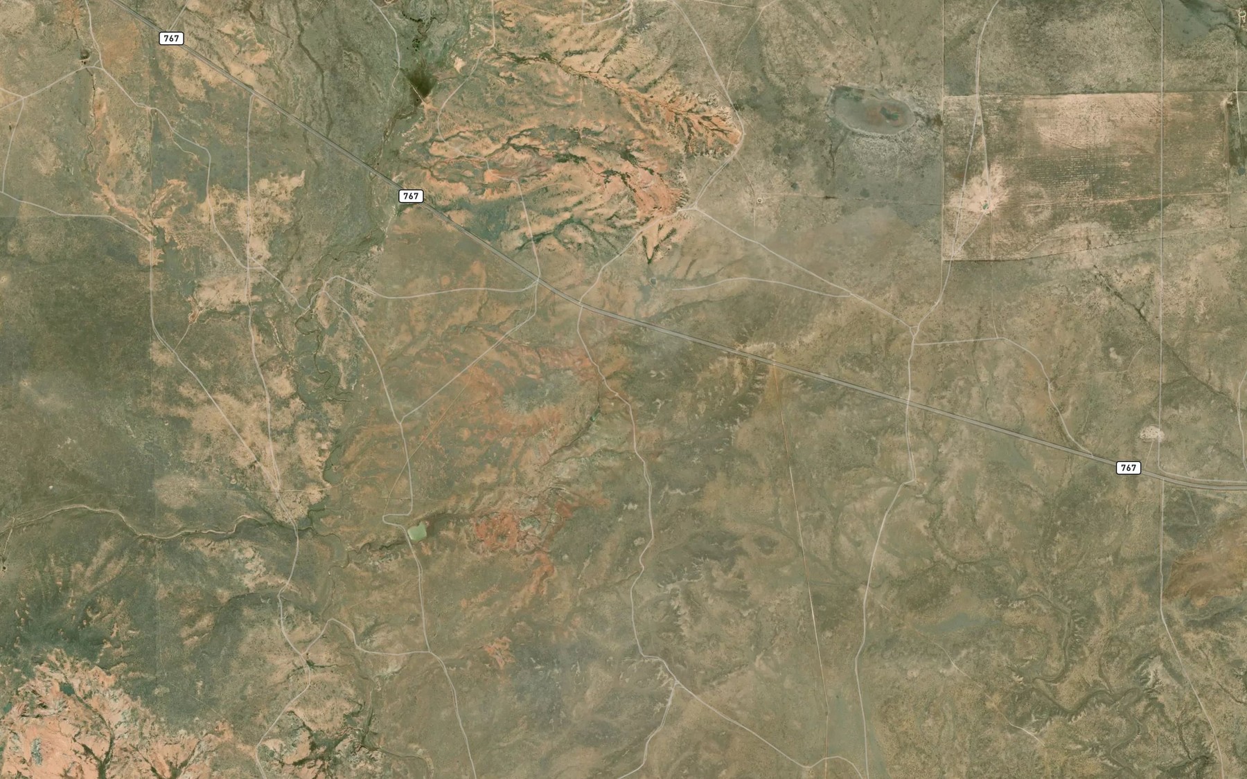 Satellite map of the Red Spring