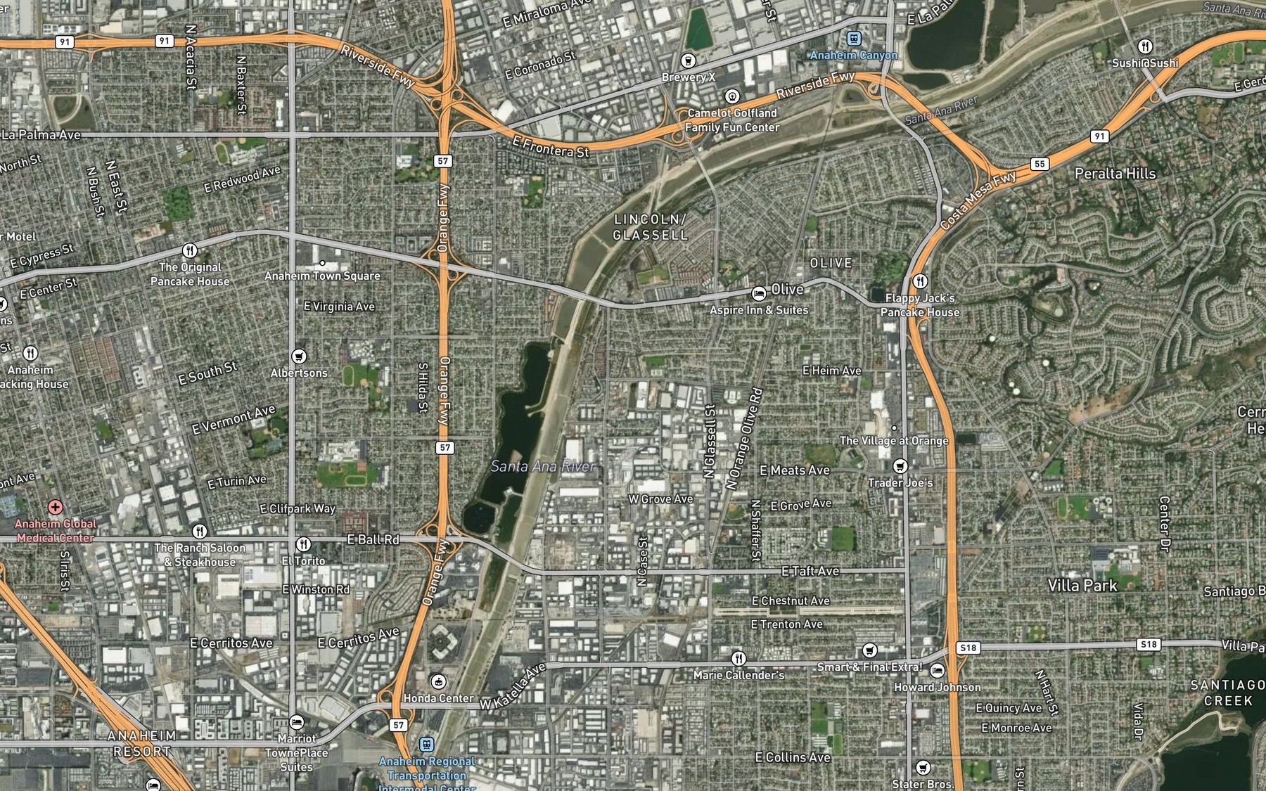 Satellite map of the Fletcher Retarding Basin