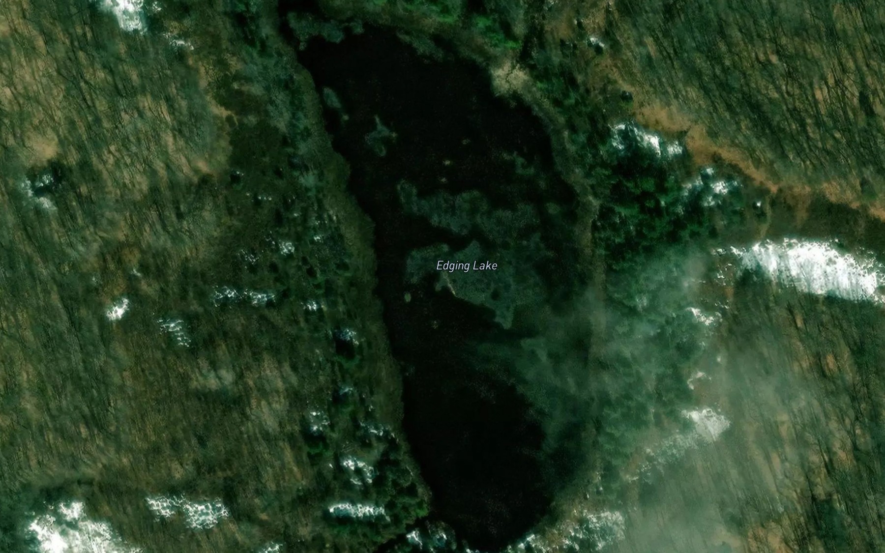 Satellite map of the Edging Lake