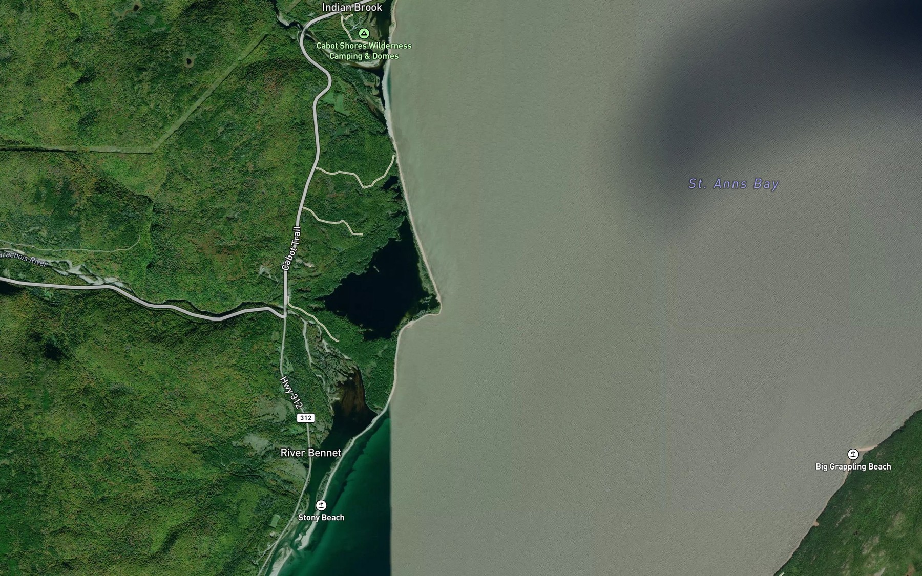 Satellite map of the MacDonalds Big Pond