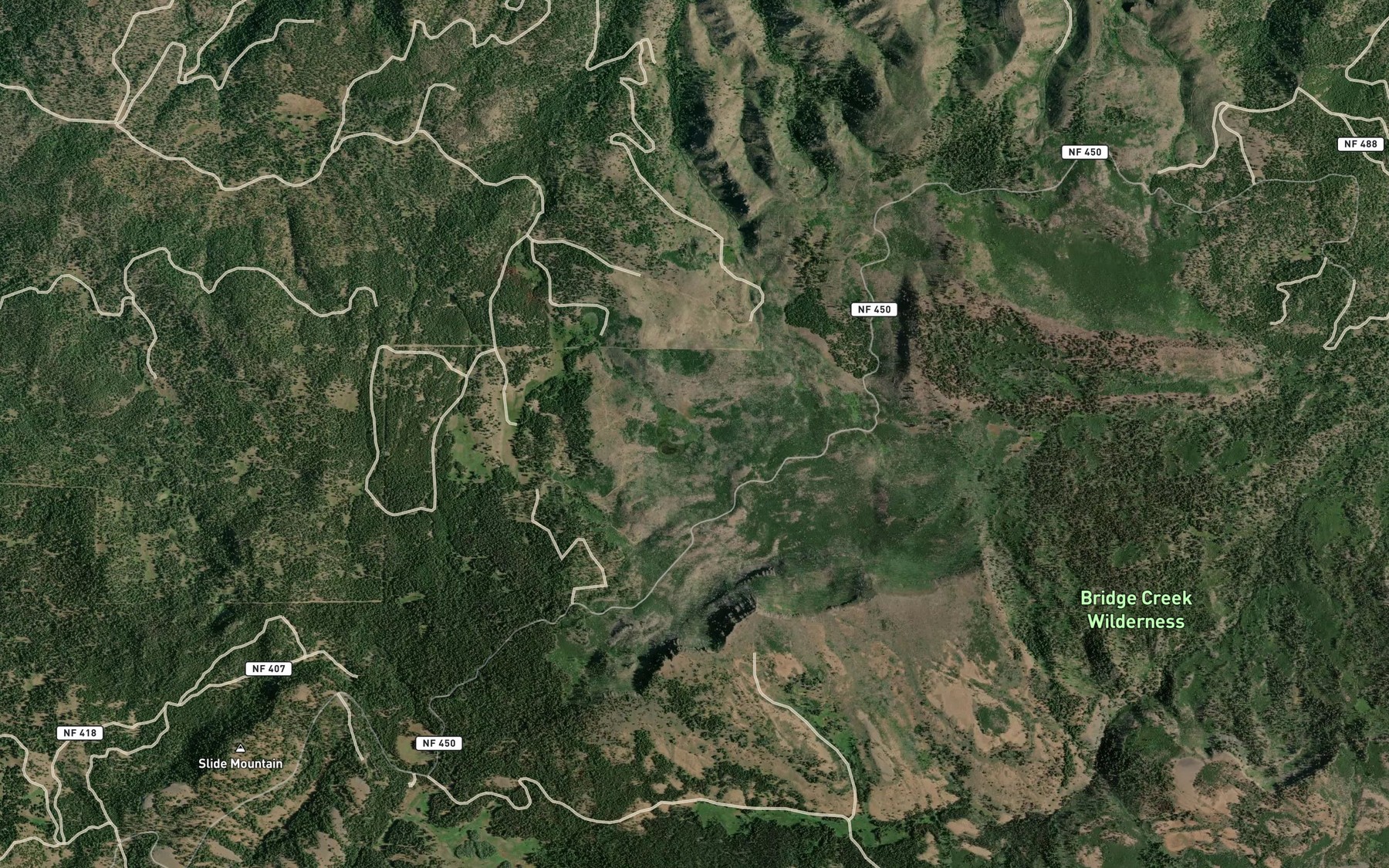 Satellite map of the North Pisgah Spring