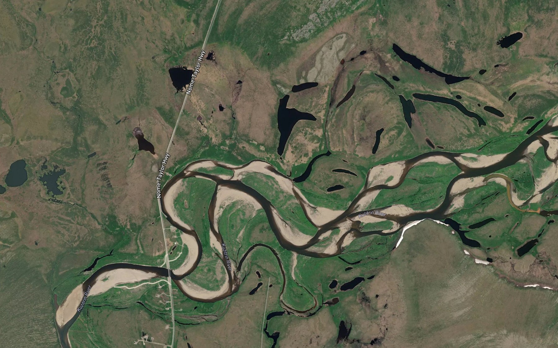 Satellite map of the Hooligan Creek