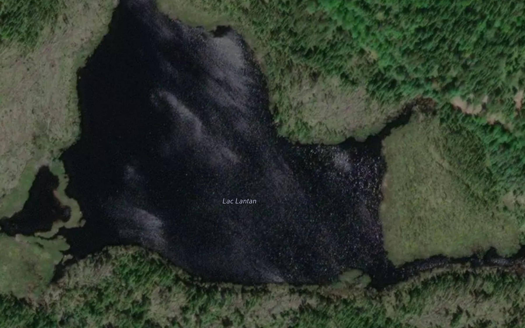 Satellite map of the Lac Lantan