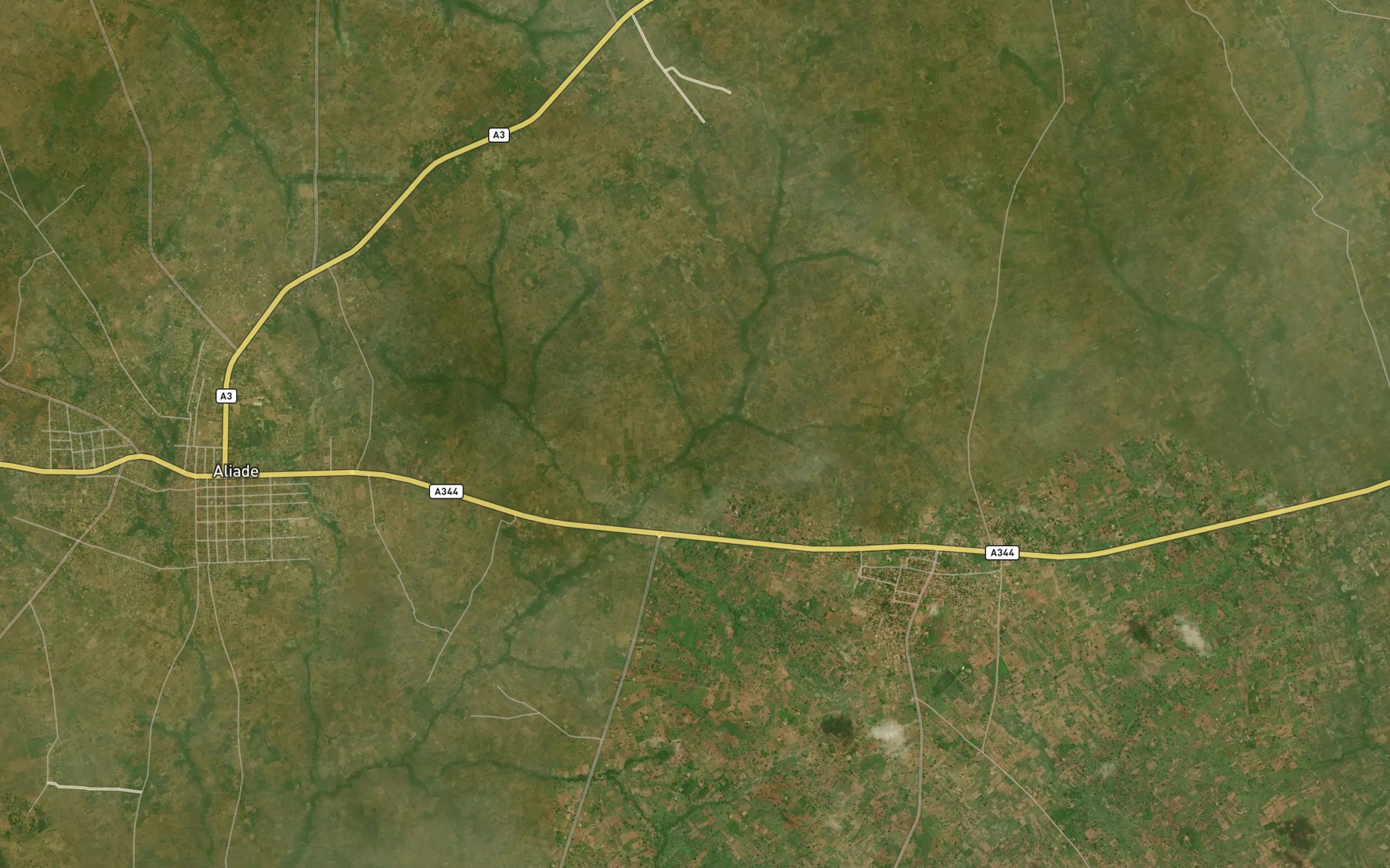 Satellite map of the River Akange