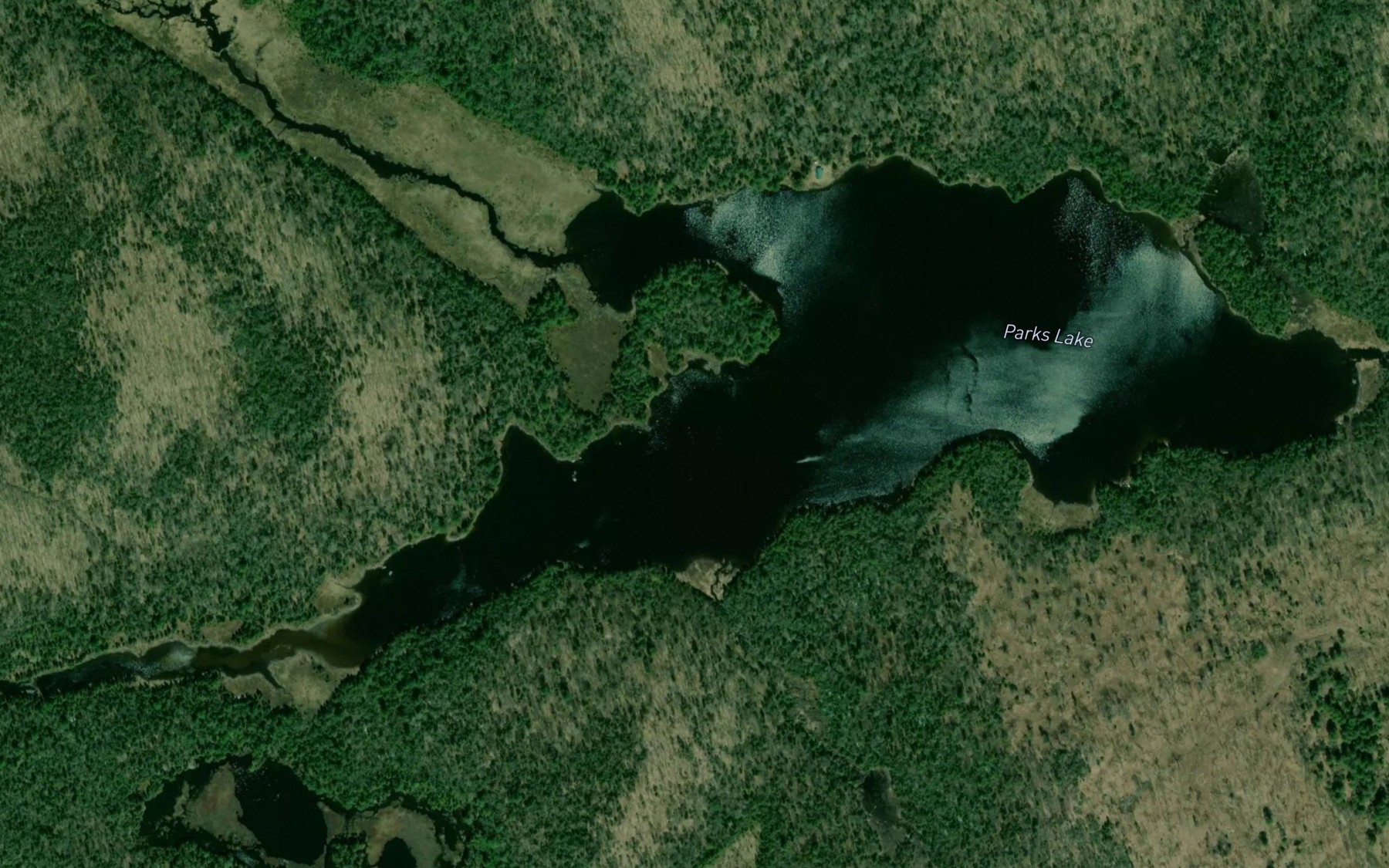 Satellite map of the Parks Lake