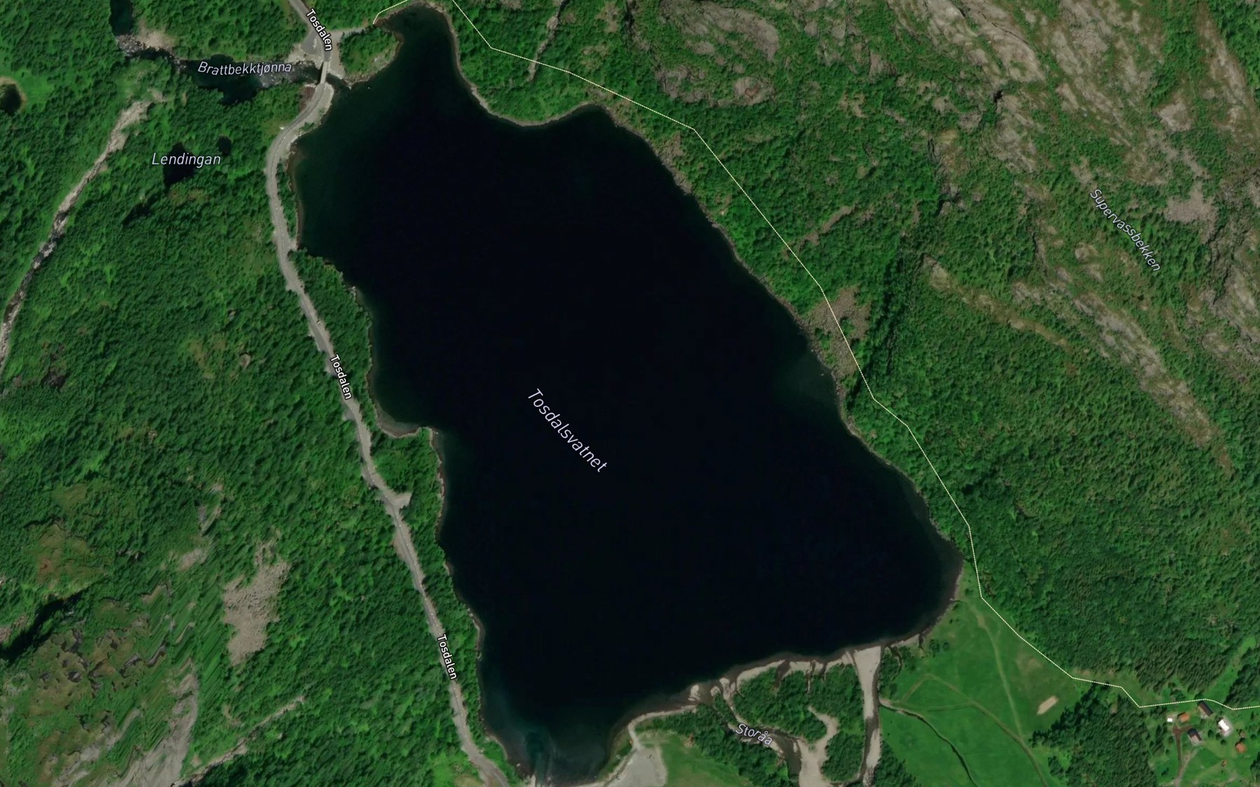 Satellite map of the Storvatnet