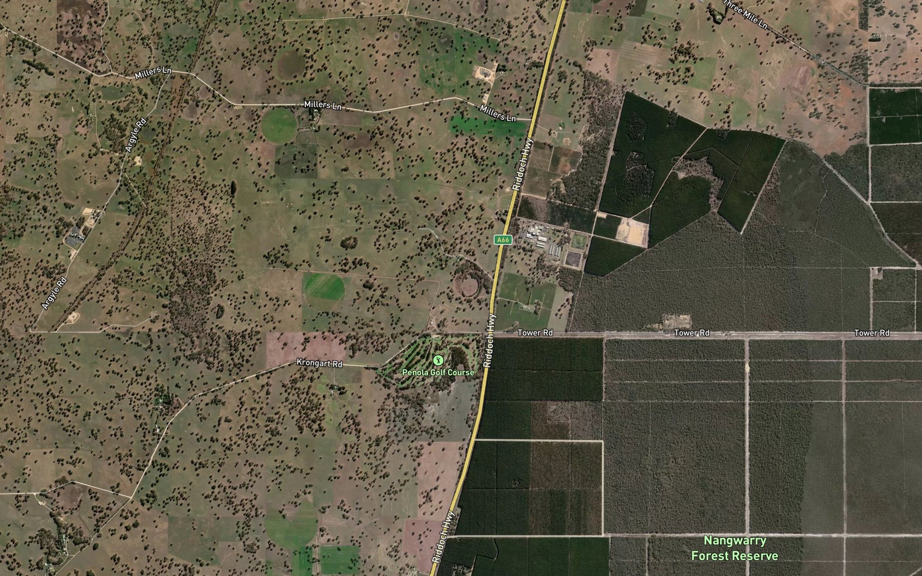Satellite map of the Reedy Lagoon