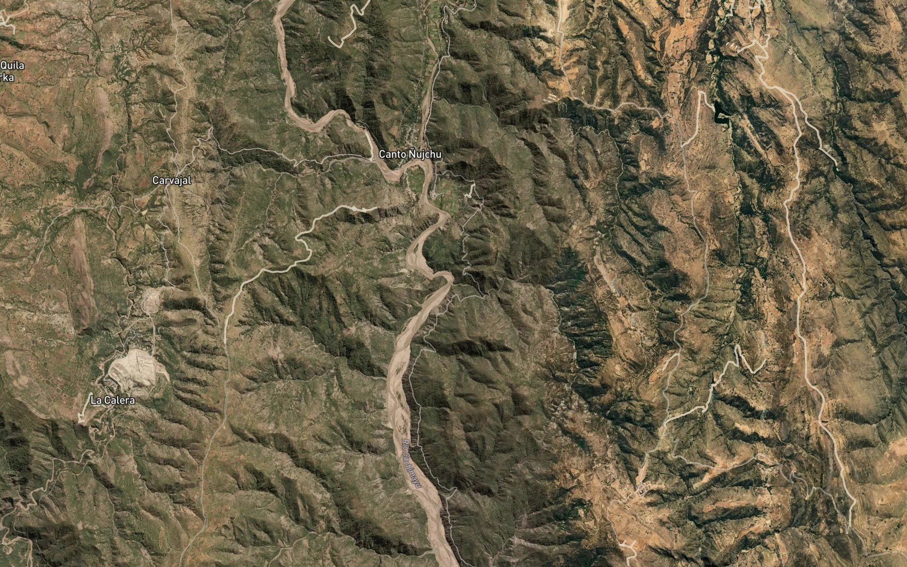 Satellite map of the Rio Coco Mayu