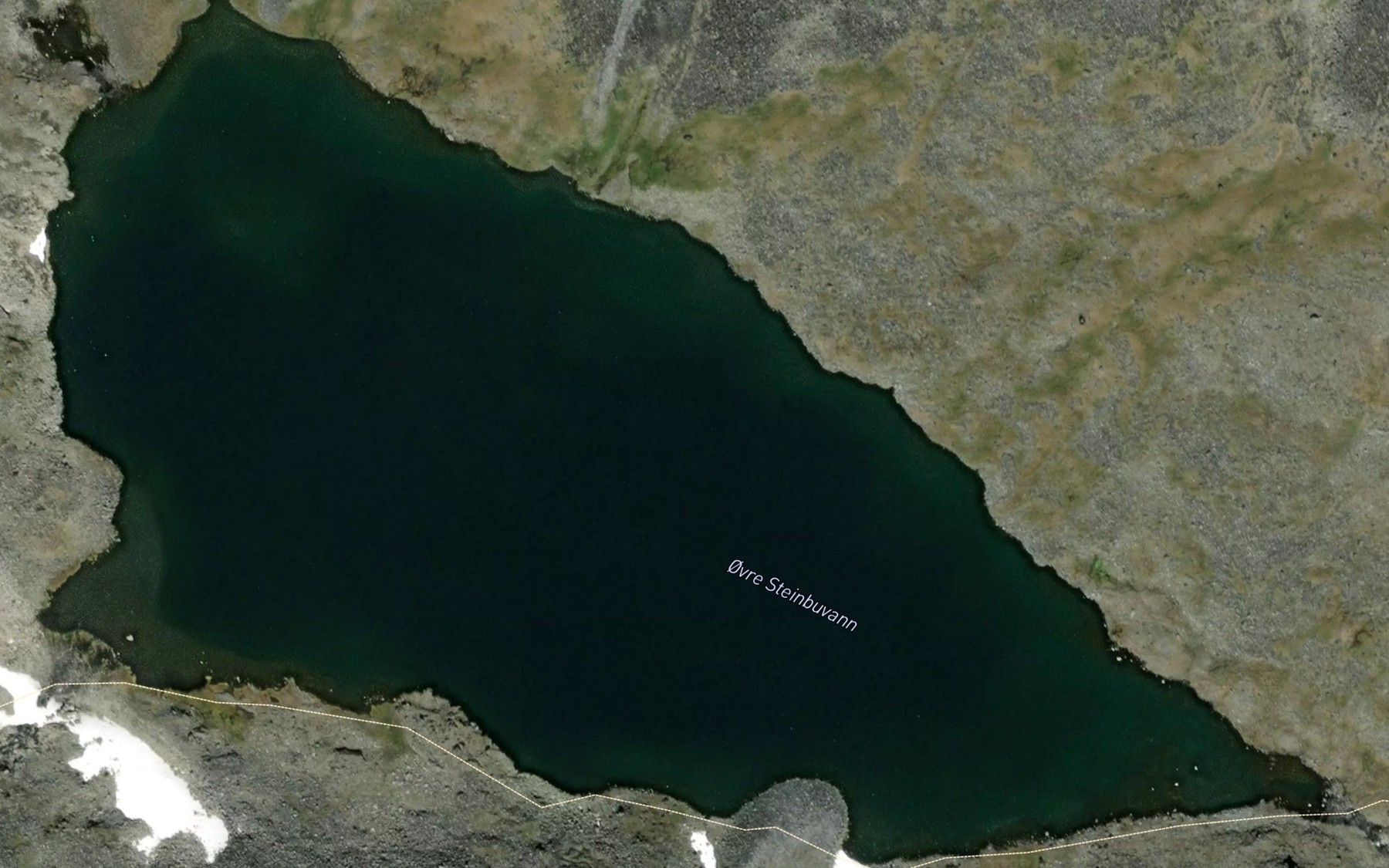 Satellite map of the Ovre Steinbuvatnet