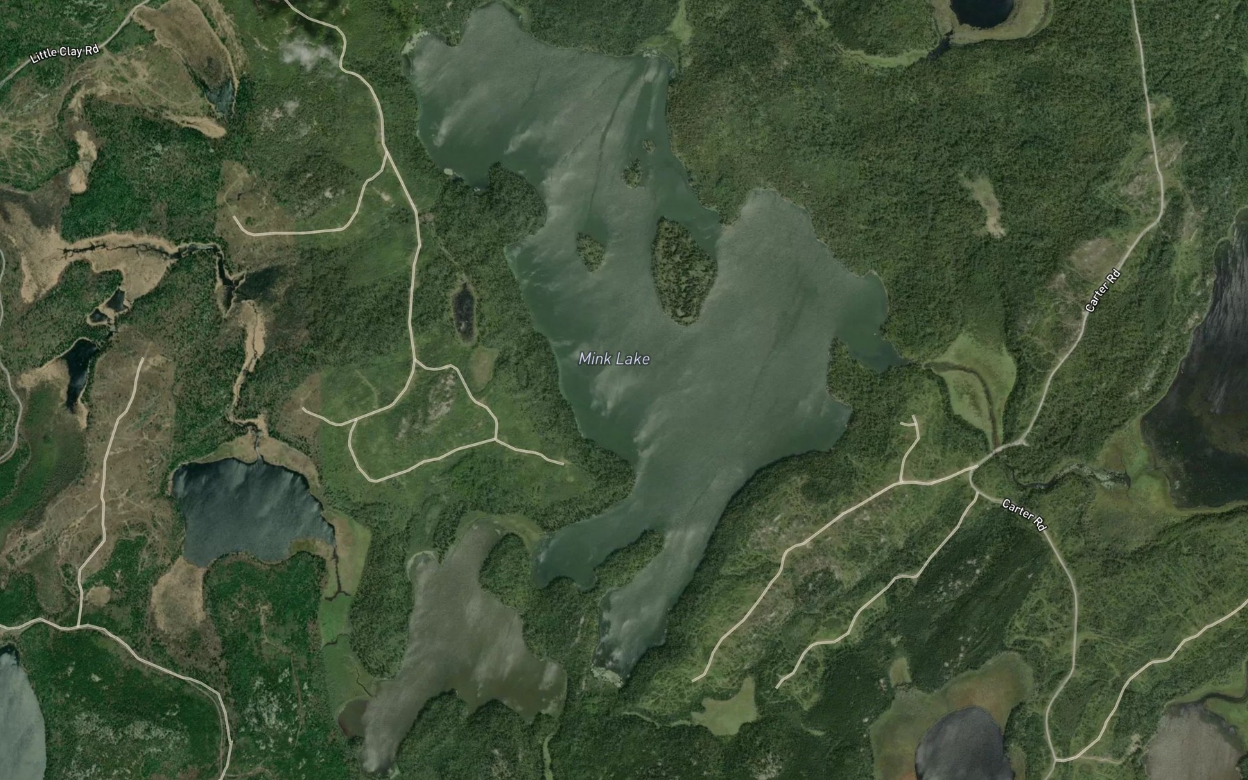 Satellite map of the Mink Lake