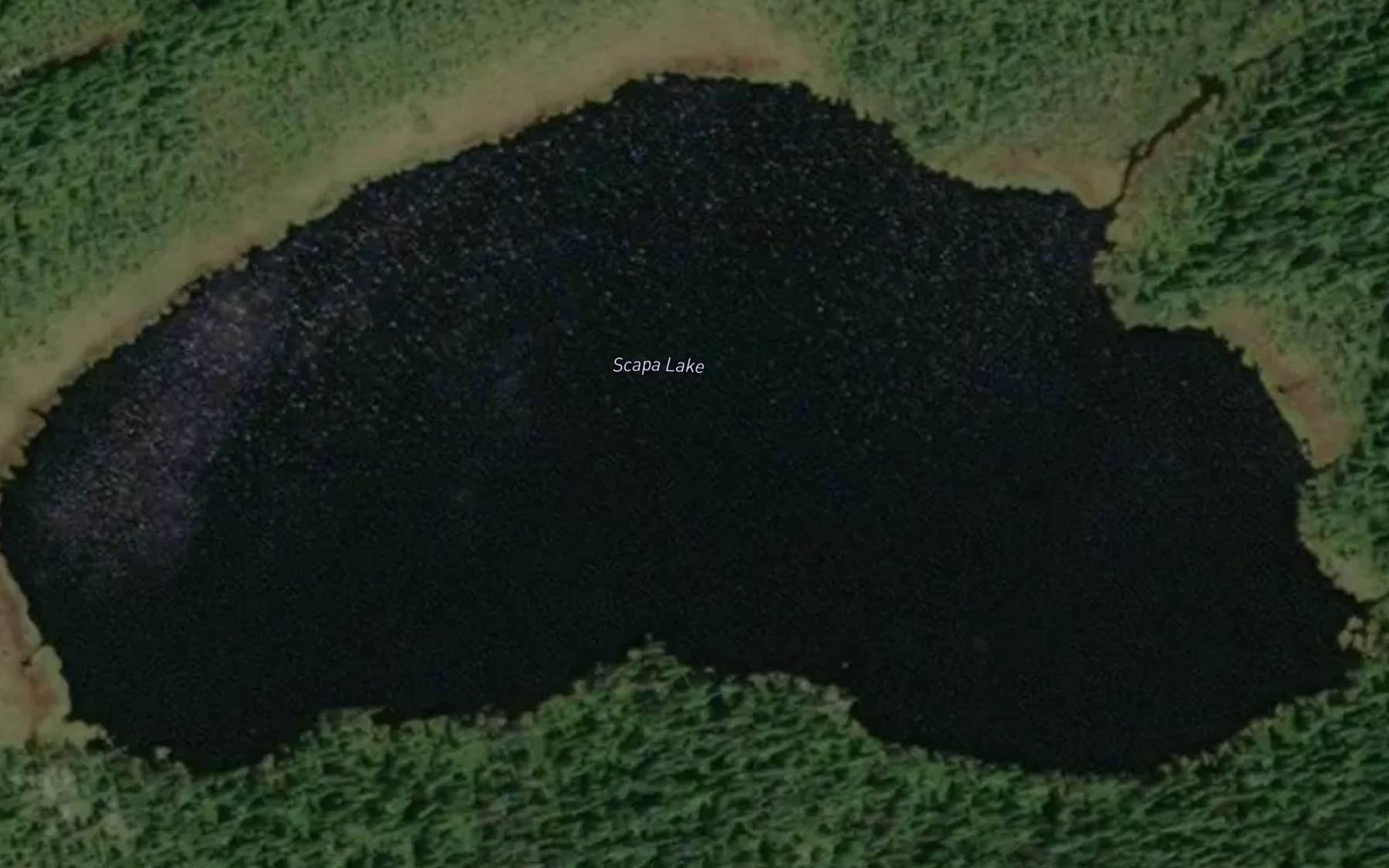 Satellite map of the Scapa Lake