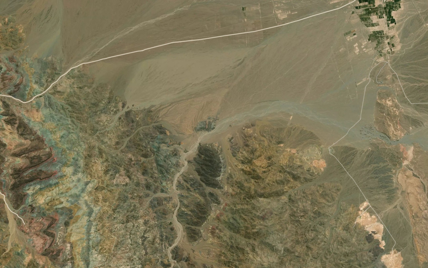 Satellite map of the Dahaneh-ye Zarak
