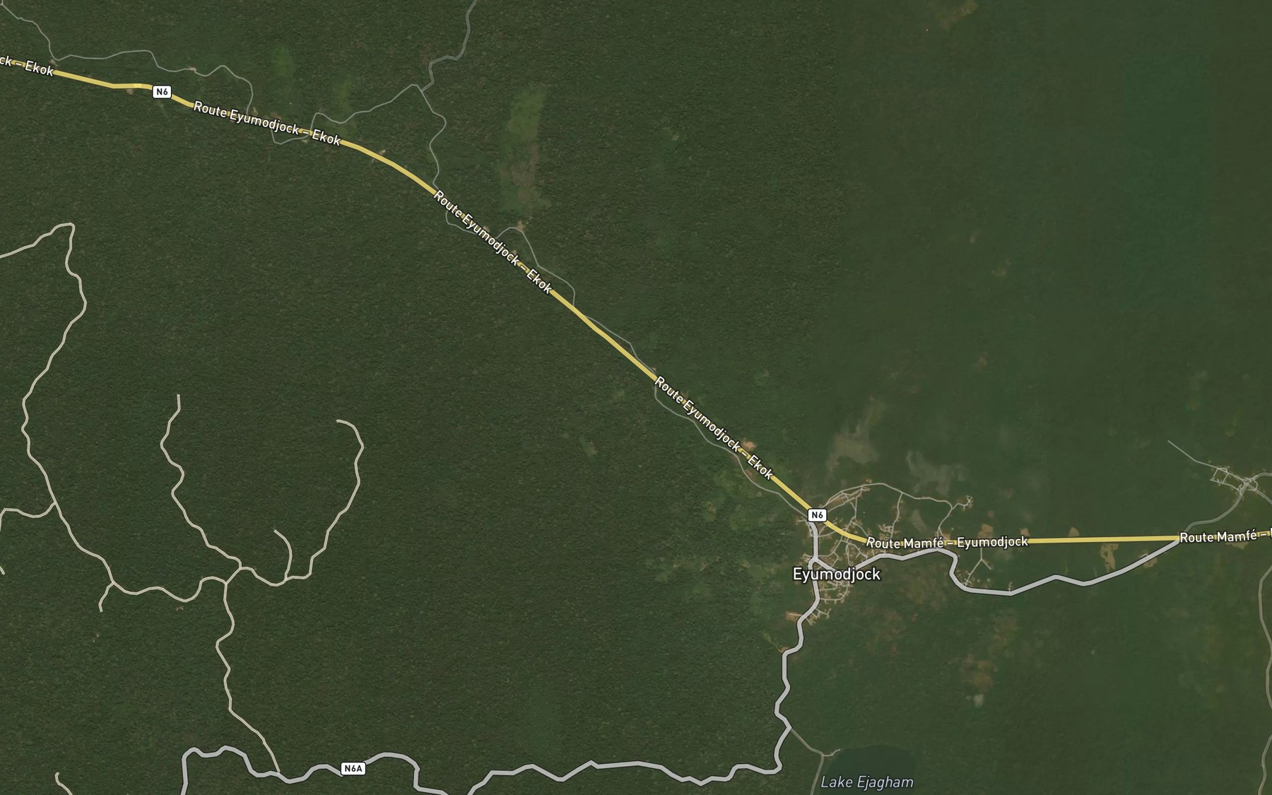 Satellite map of the Amalufu