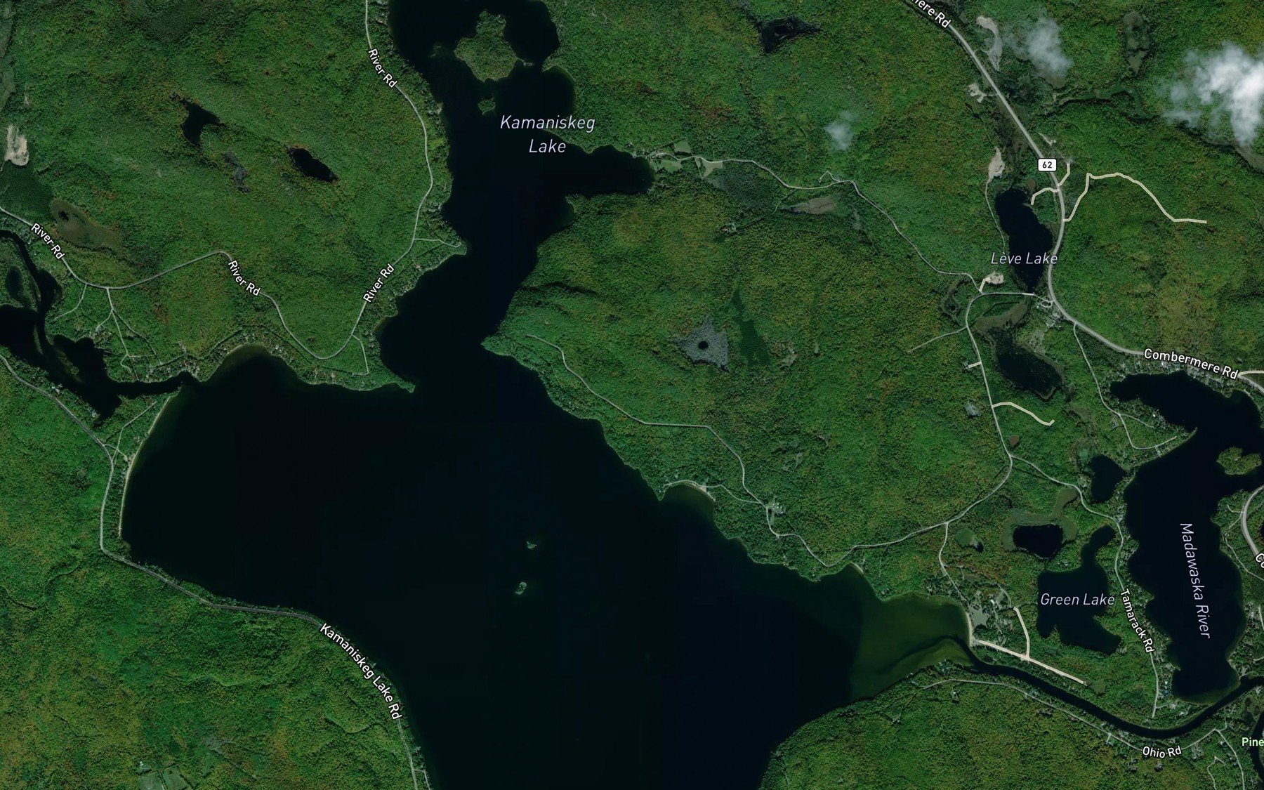 Satellite map of the Towns Pond