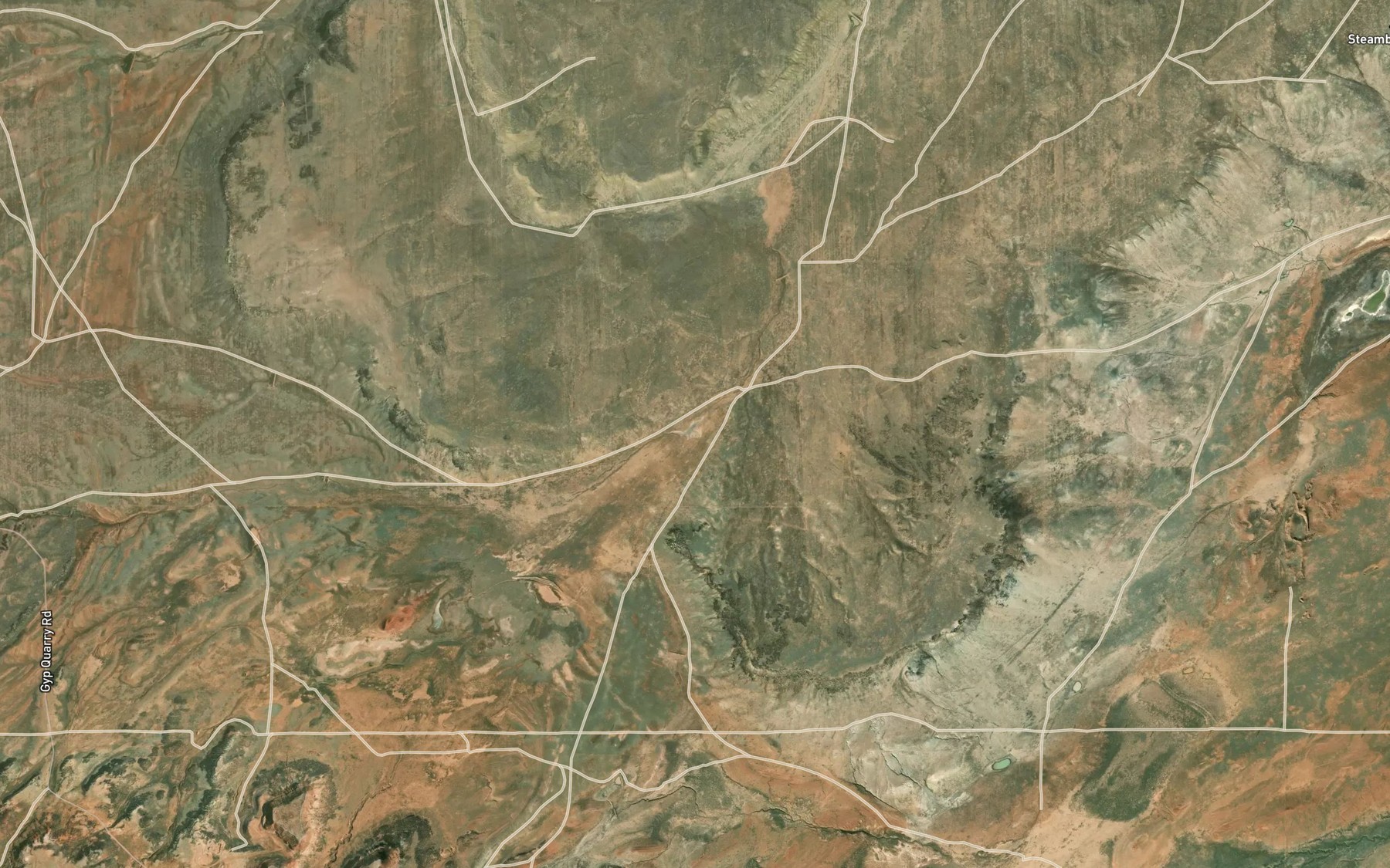 Satellite map of the Barrel Spring Creek