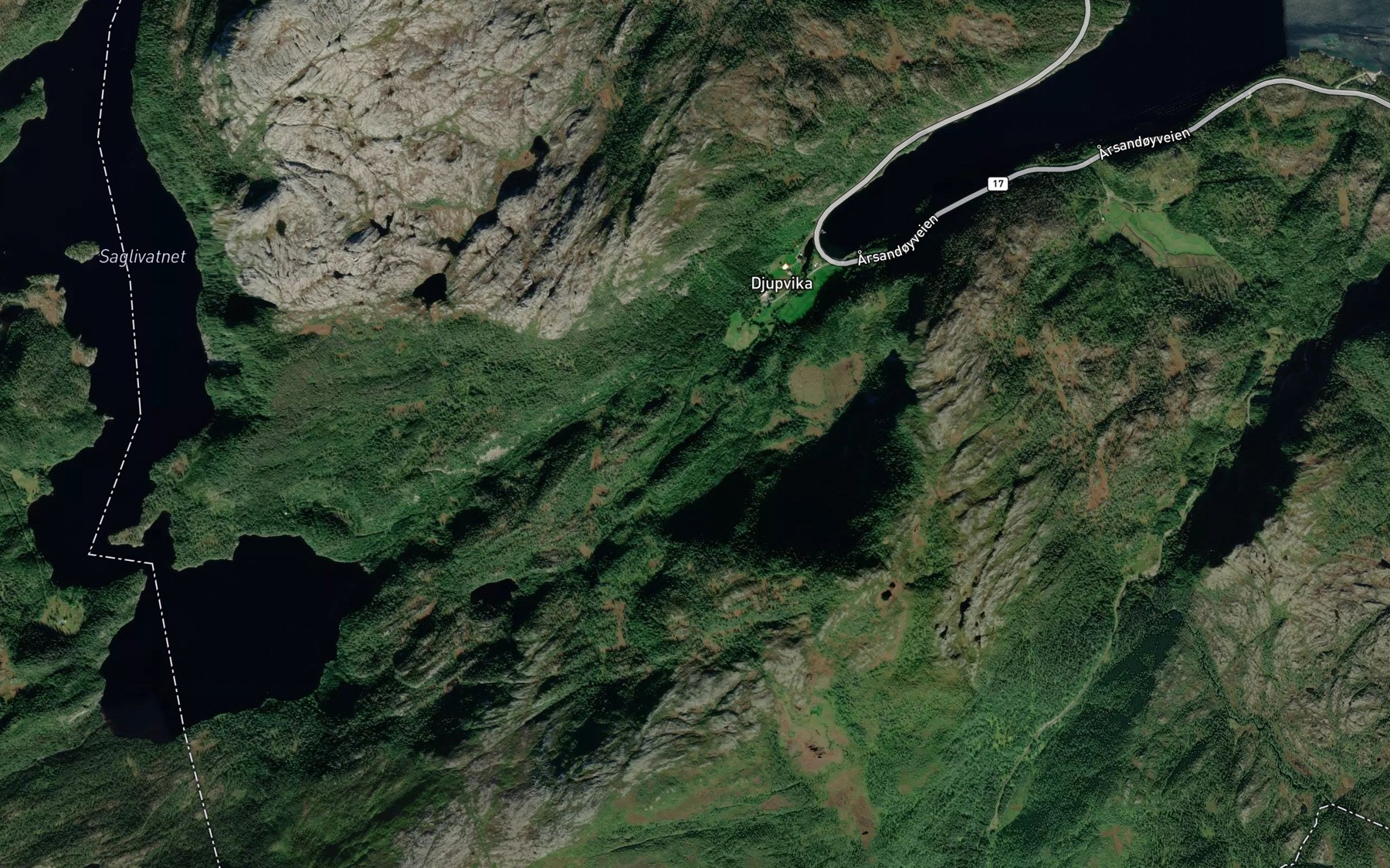 Satellite map of the Lessengelva