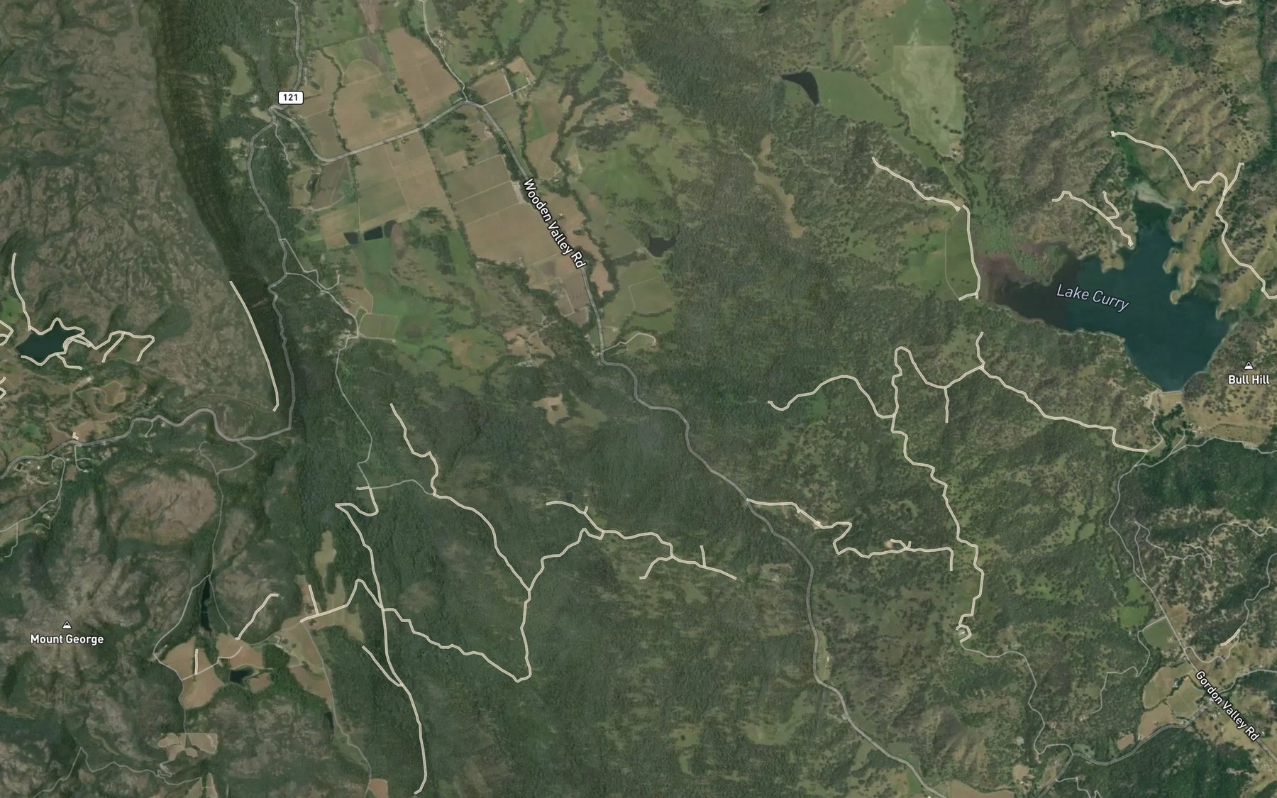 Satellite map of the White Creek