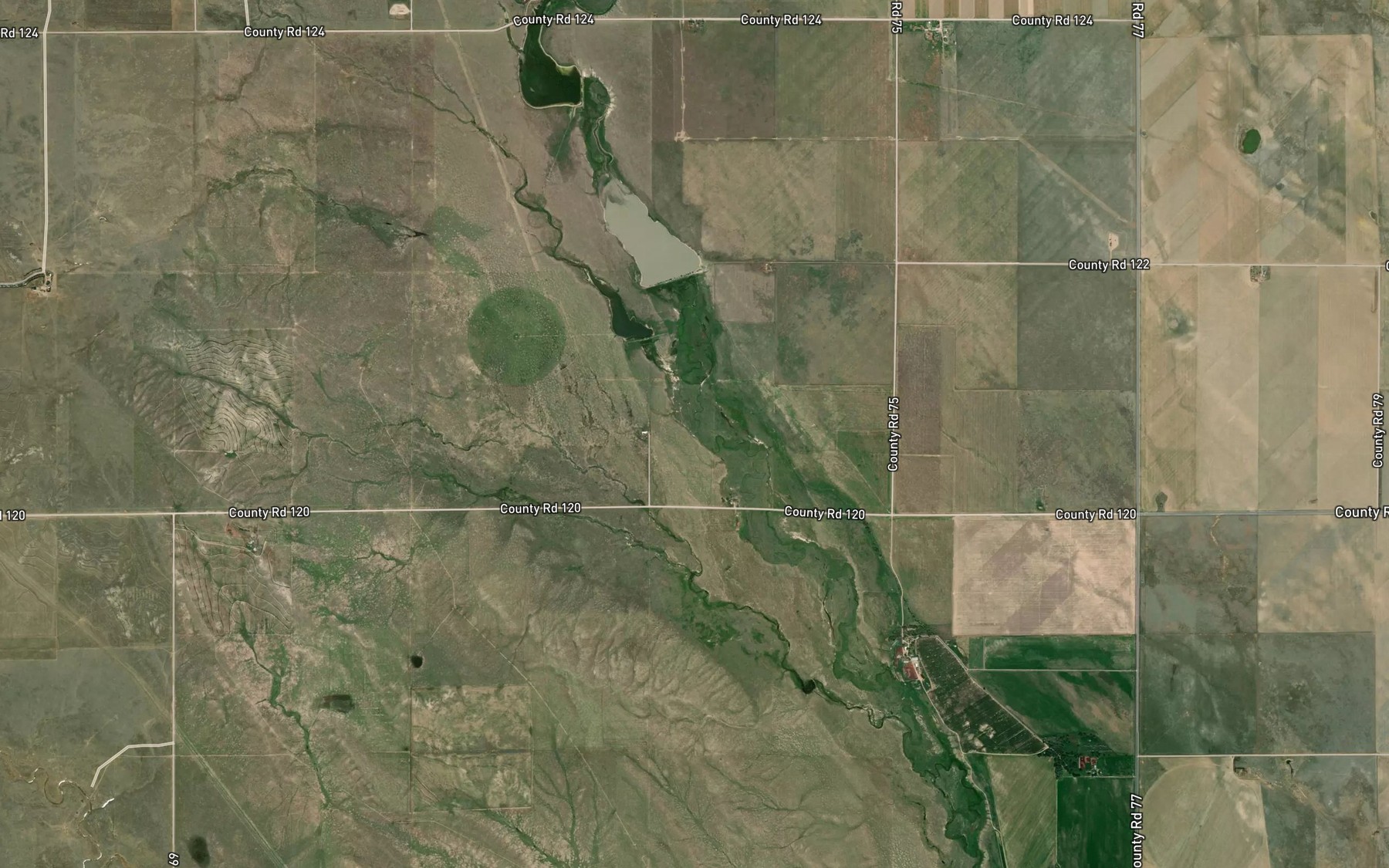 Satellite map of the Porter Creek