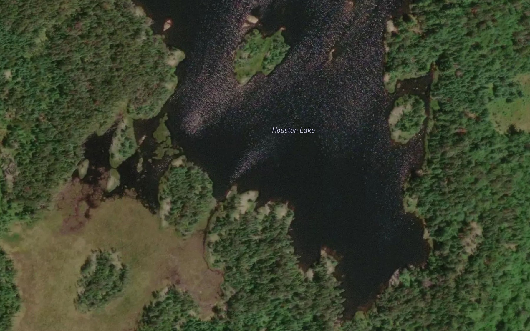 Satellite map of the Houston Lake