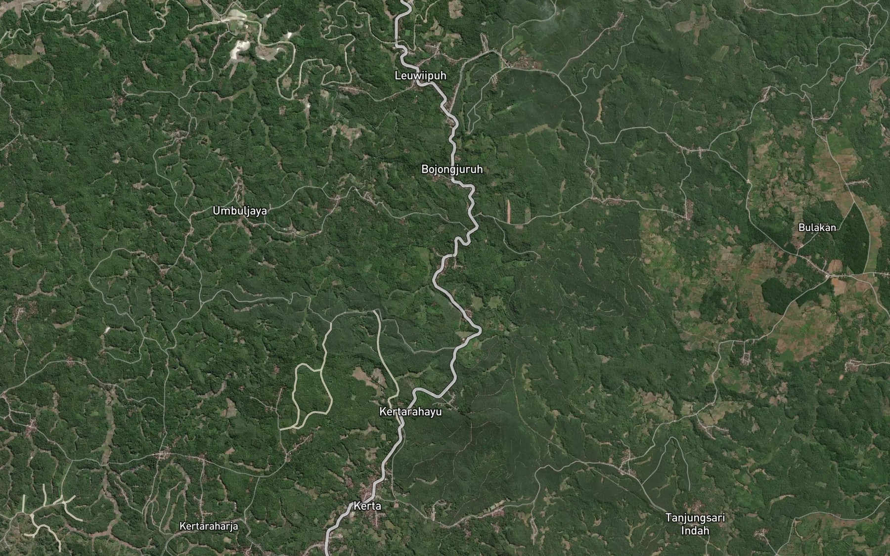 Satellite map of the Ci Barahung
