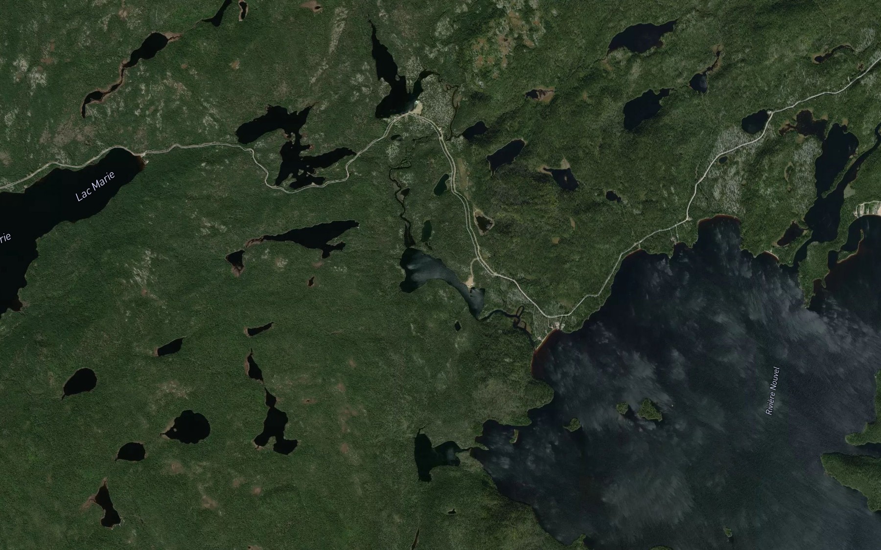 Satellite map of the Lac du Castor