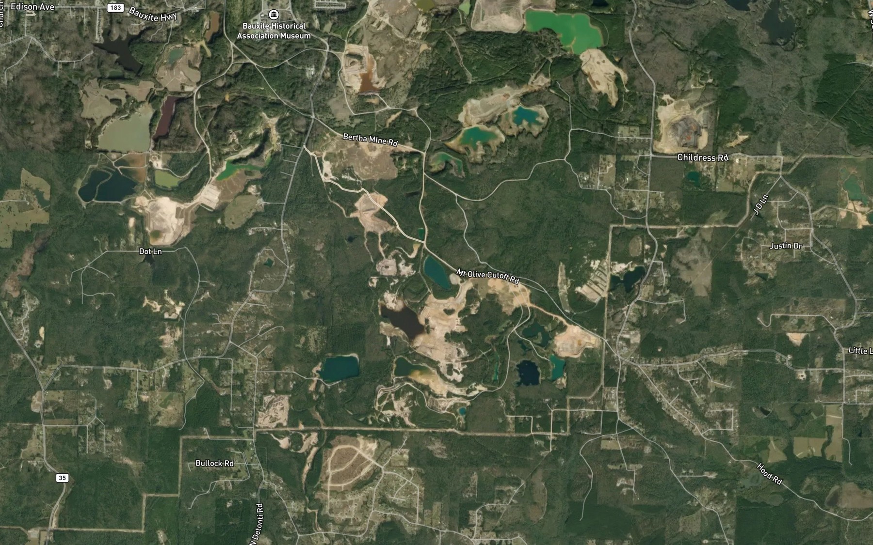 Satellite map of the Dotty Lake