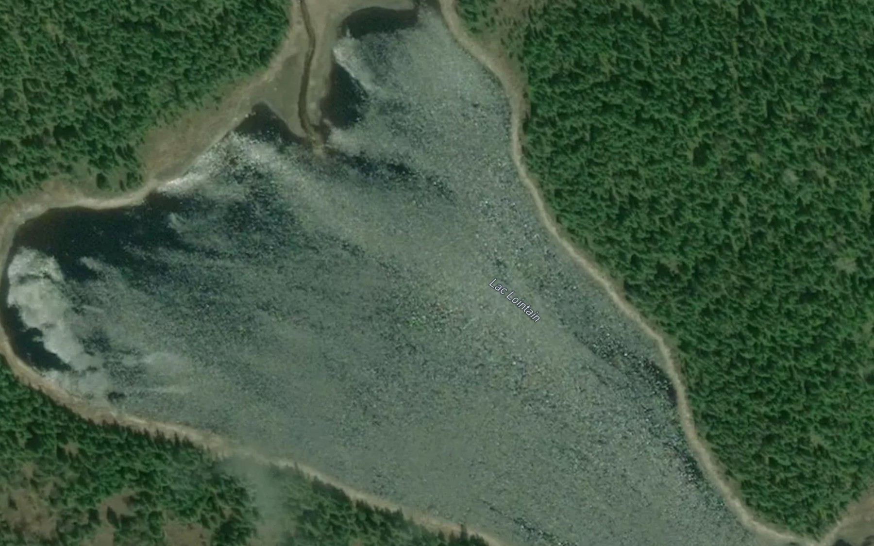 Satellite map of the Lac Lointain