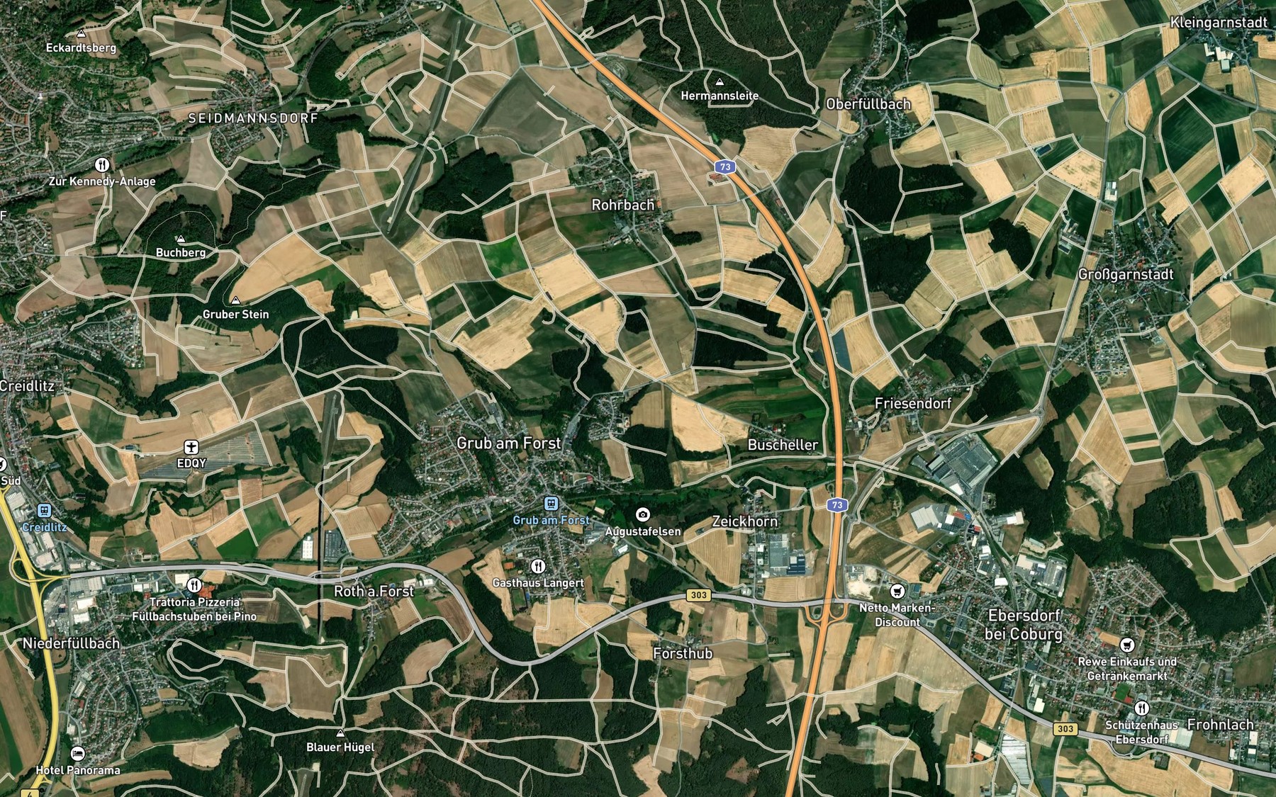 Satellite map of the Rohrbach